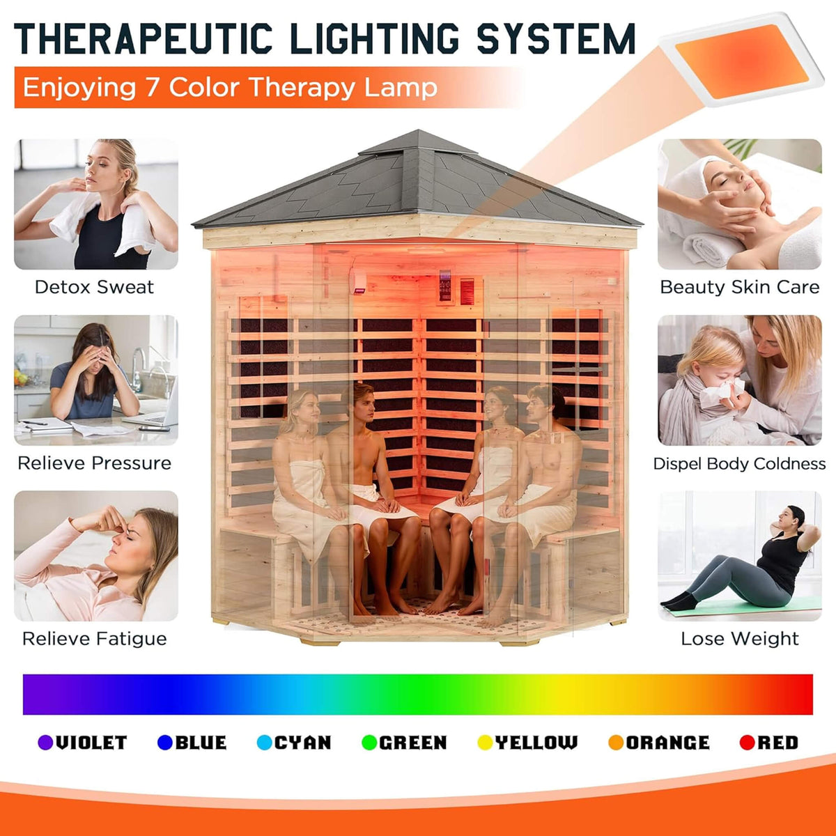 Thermora Monaco 4-Person Outdoor Infrared Sauna