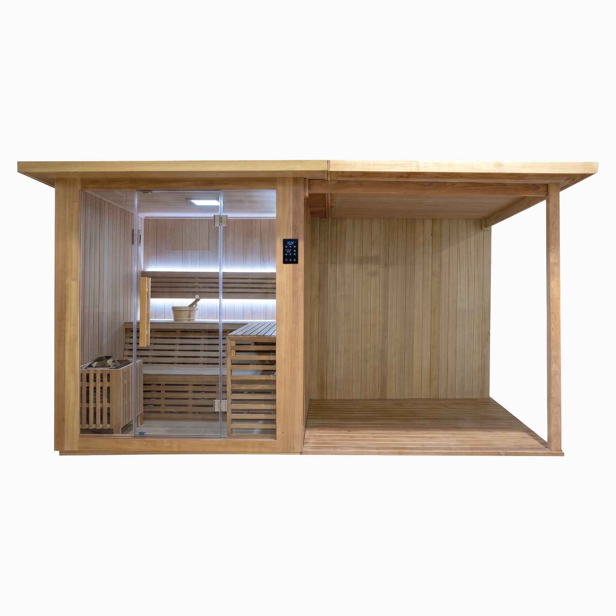 Revive 4-Person Traditional Sauna With Covered Deck Extension product image