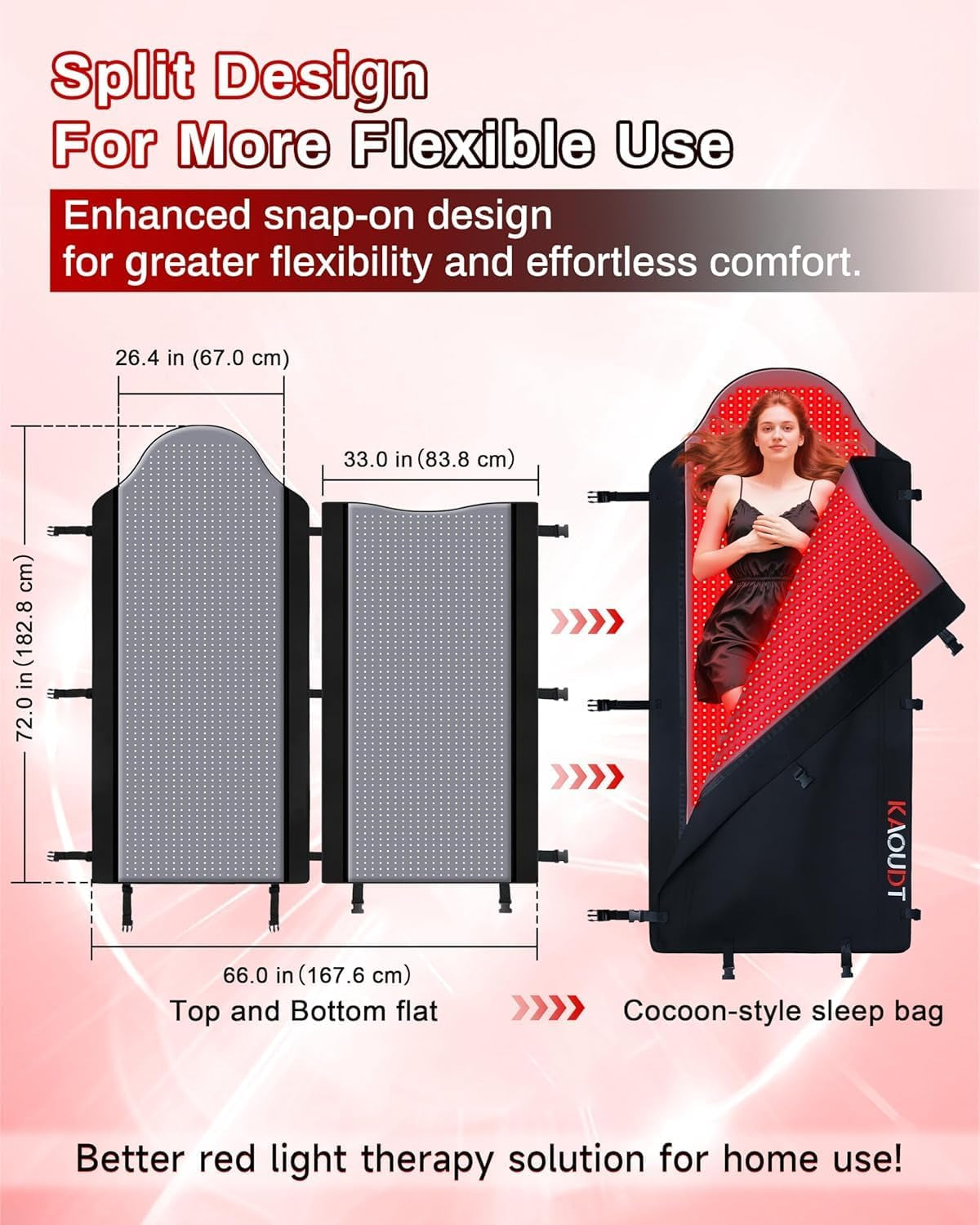 71''X 33'' Red Light Therapy Mat for Full Body Pain Relief, FSA&HSA Eligible Infrared Light Therapy Blanket for Home Use