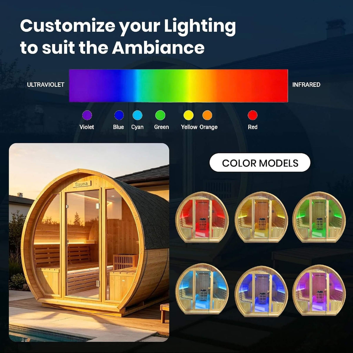 Thermora Varenna – 6-Person Outdoor Barrel Sauna with 9 kW Heater