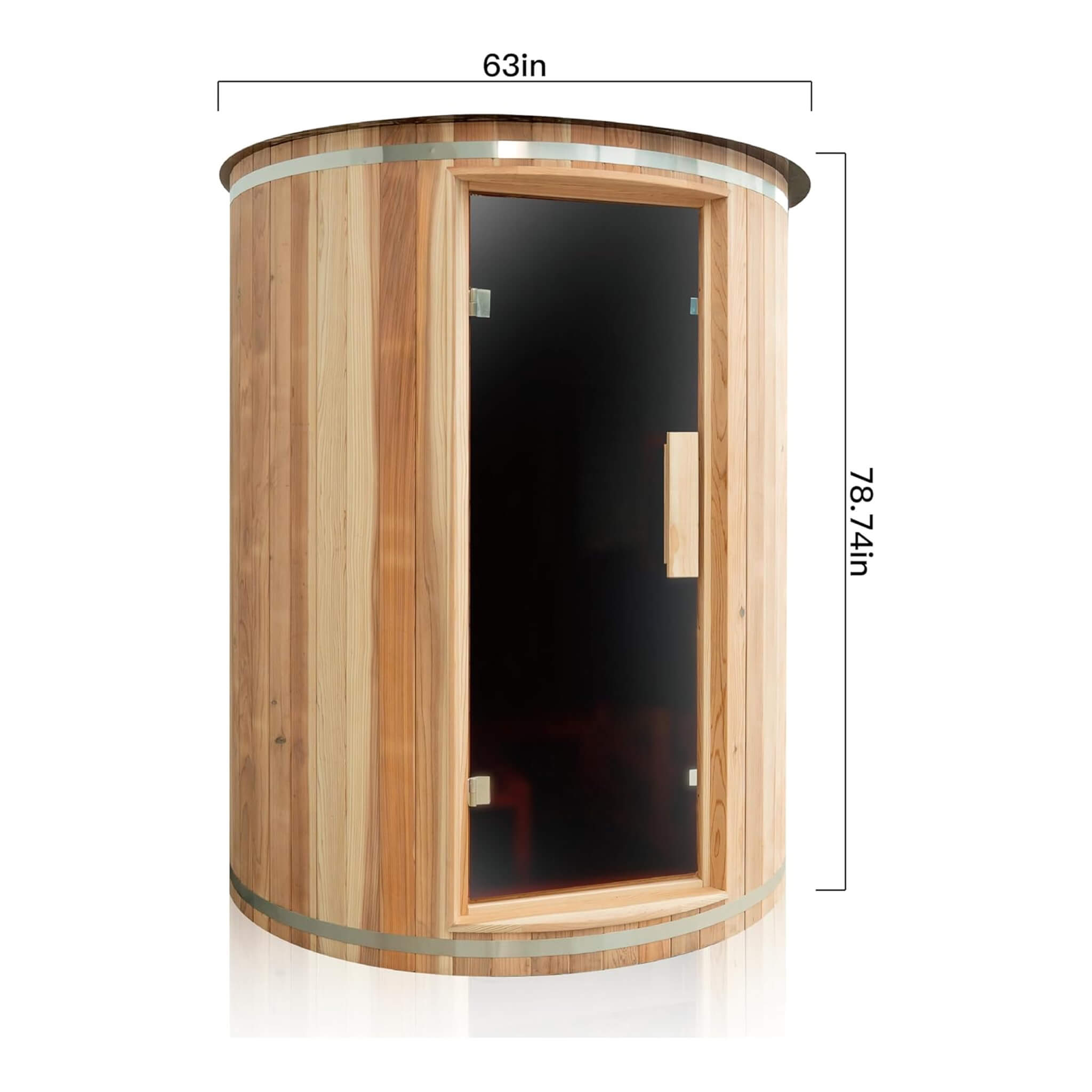 Thermora Barcelona 4-Person Vertical Barrel Sauna With 6 kW Heater