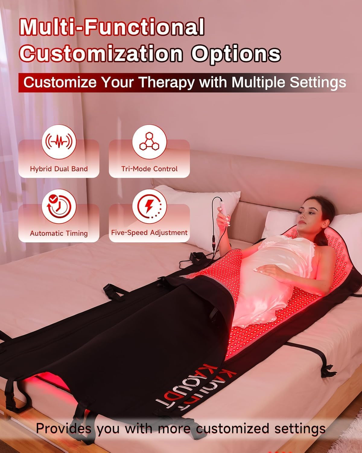 71''X 33'' Red Light Therapy Mat for Full Body Pain Relief, FSA&HSA Eligible Infrared Light Therapy Blanket for Home Use