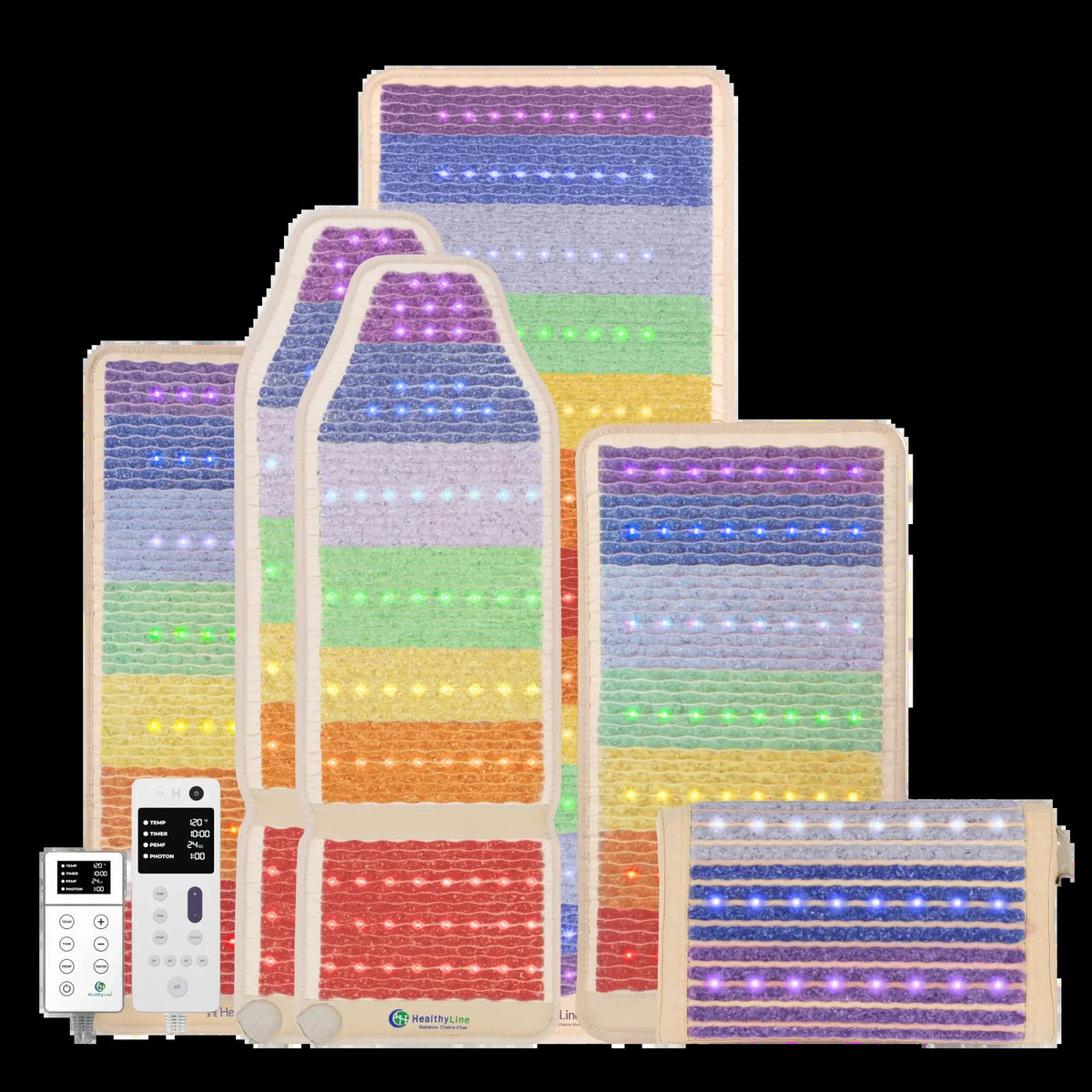 Rainbow Chakra Series | PEMF Far Infrared Heating Mats