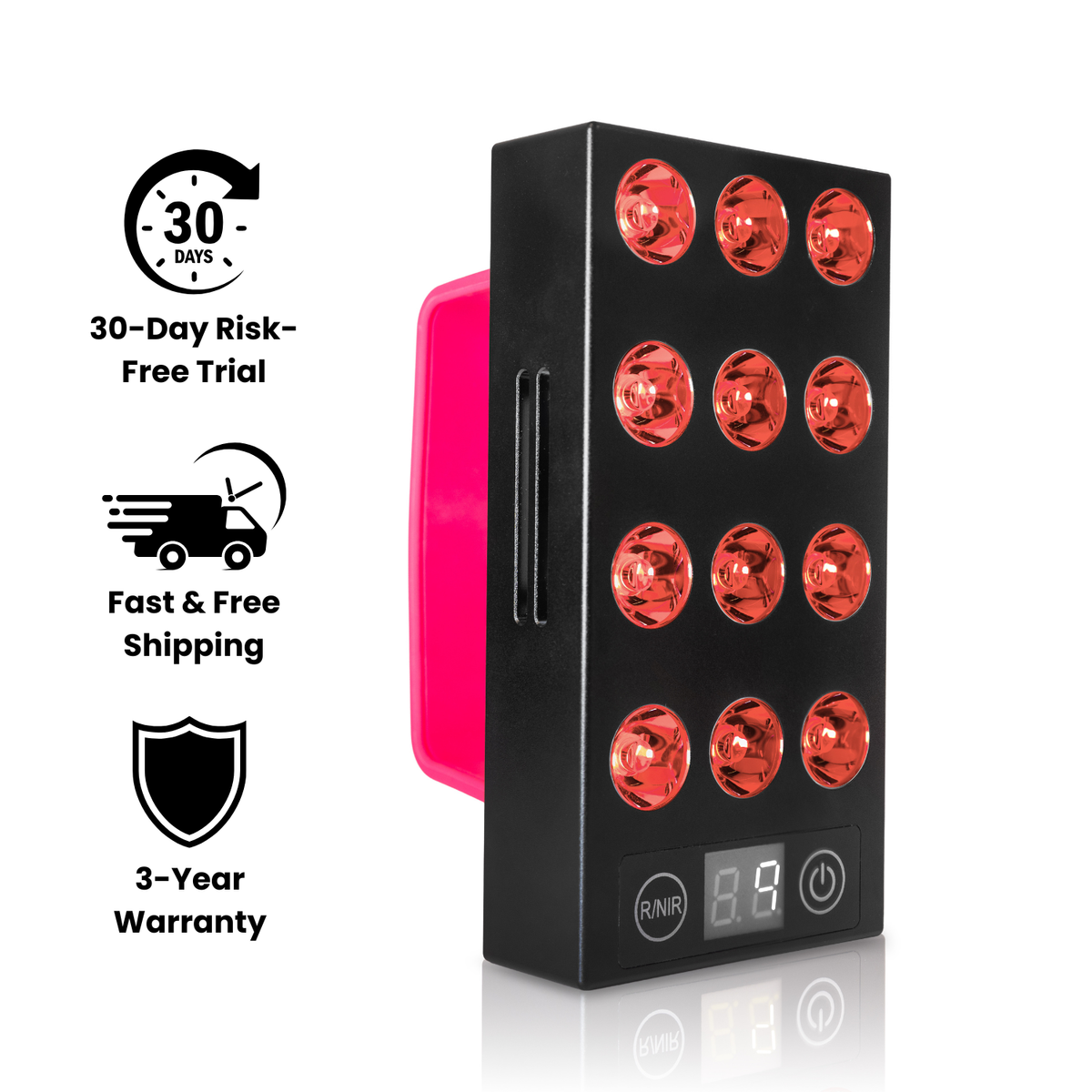 Vital Charge Portable Red Light Therapy Device – Rechargeable Handheld Red & Near-Infrared Light