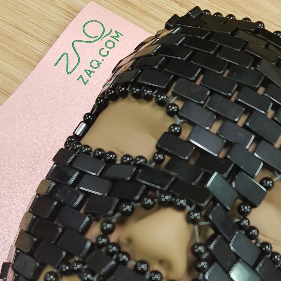 ZAQ Handmade Black Obsidian Face Mask
