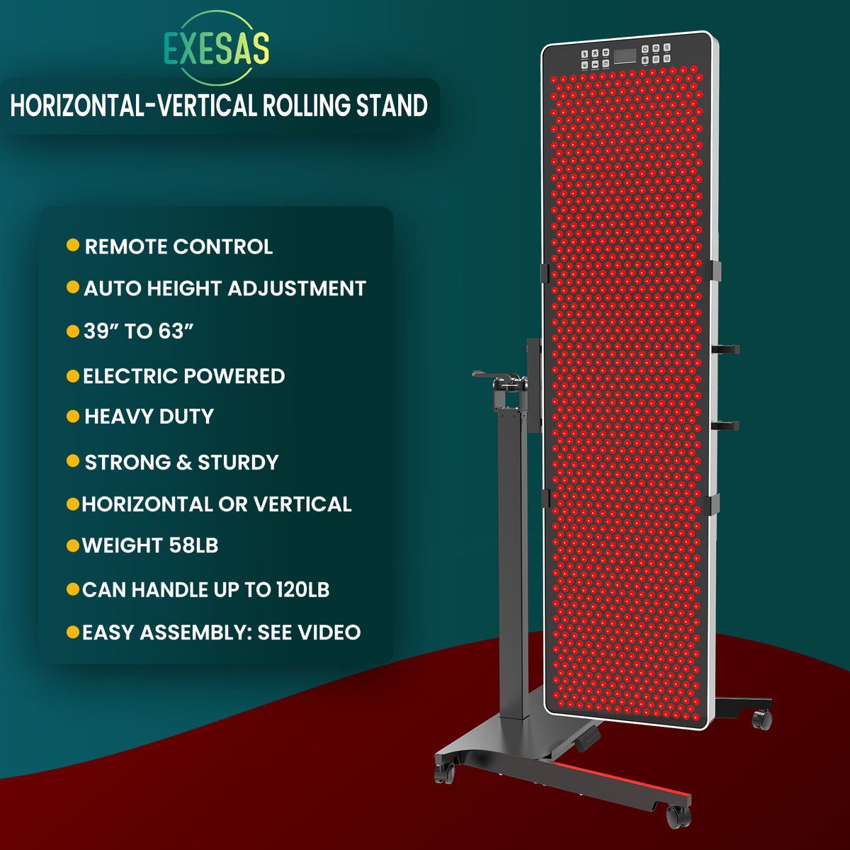 EXESAS Powered Horizontal and Vertical Rolling Panel Stand