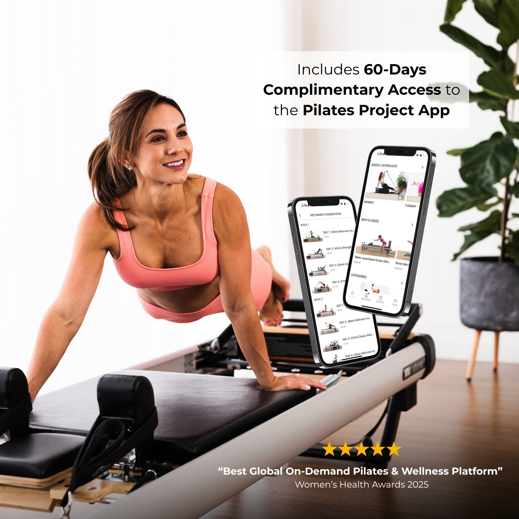 Peak Pilates casa™ Reformer With Long/Short Box