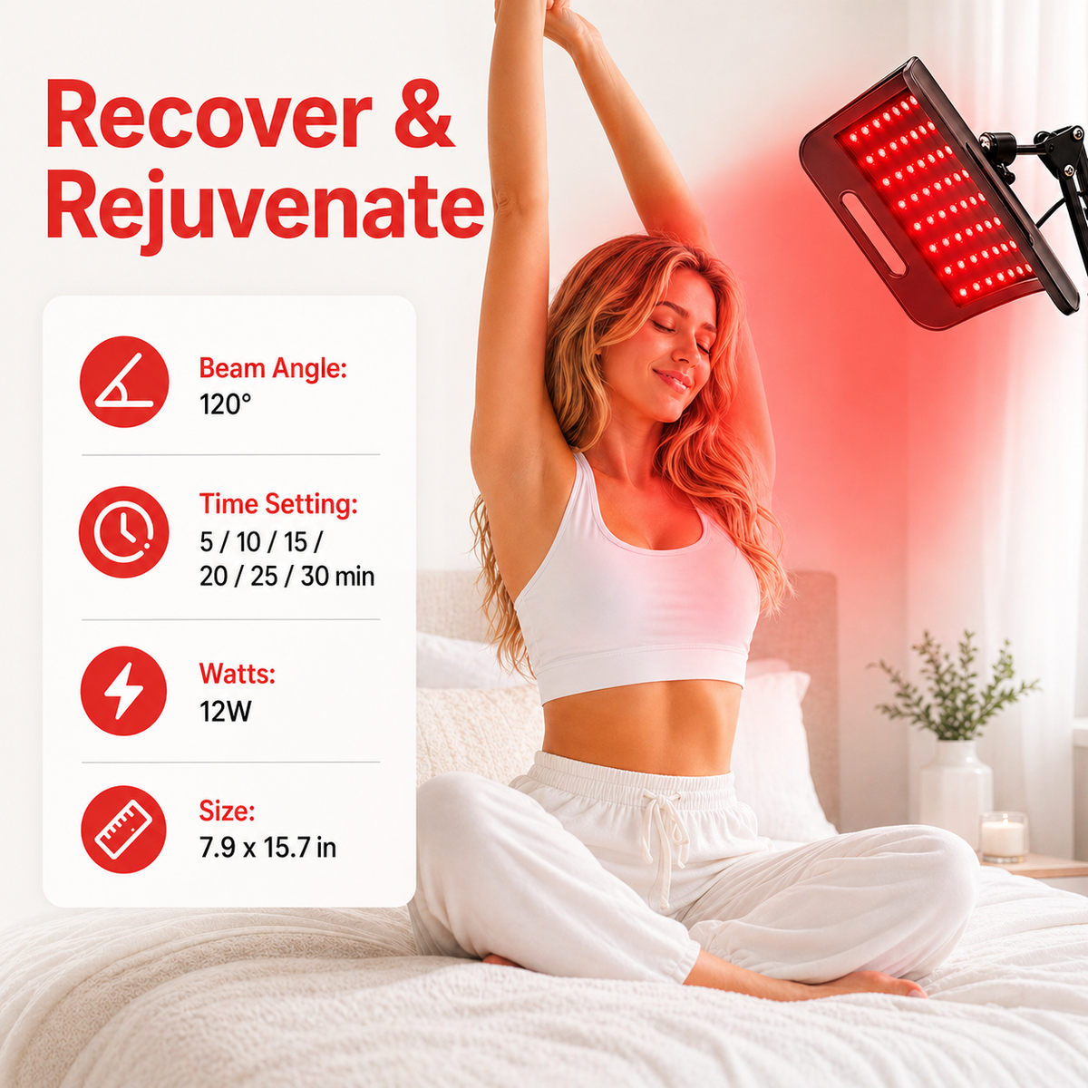 iReliev FullGlow™ Red Light & Near-Infrared Panel System – 104 LEDs