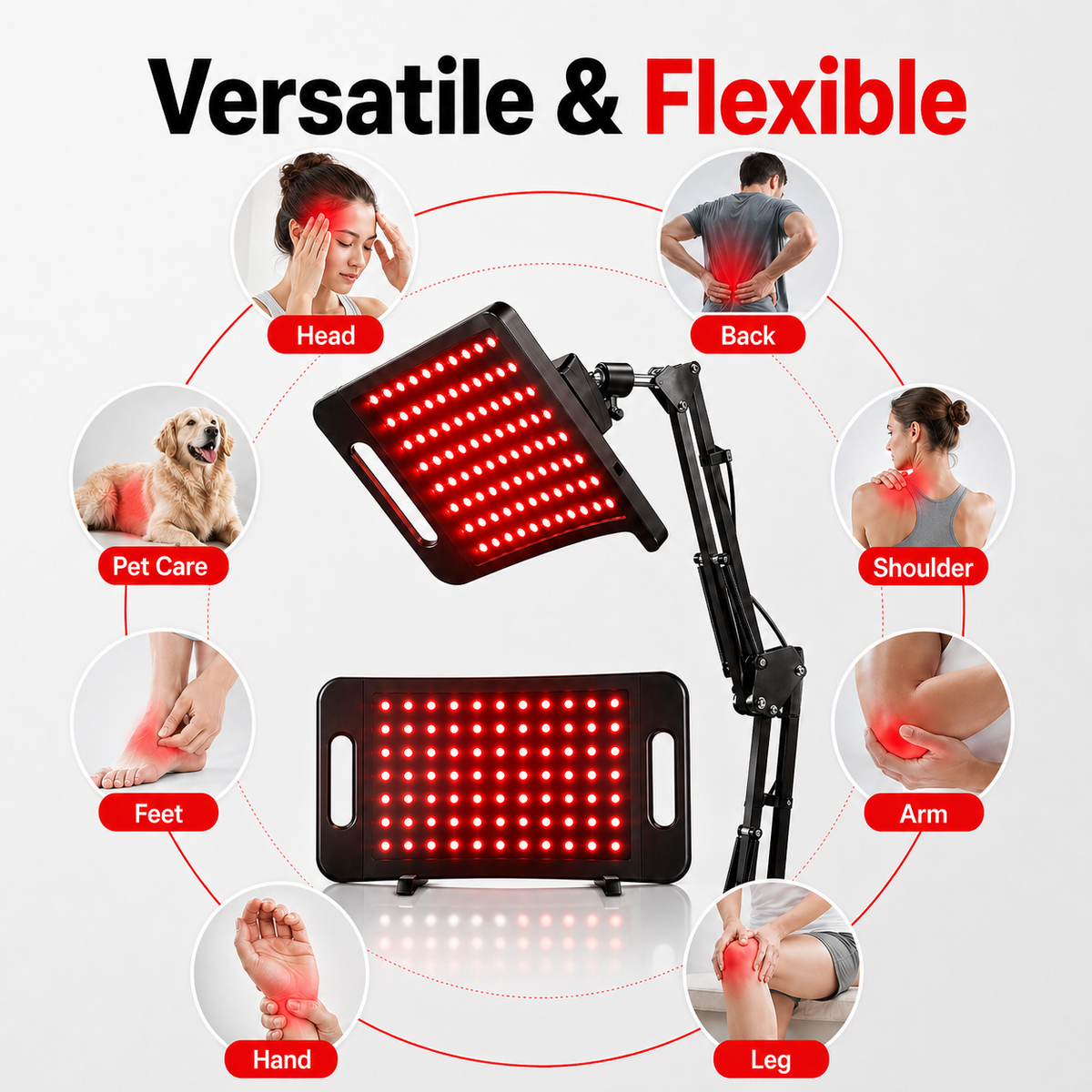 iReliev FullGlow™ Red Light & Near-Infrared Panel System – 104 LEDs