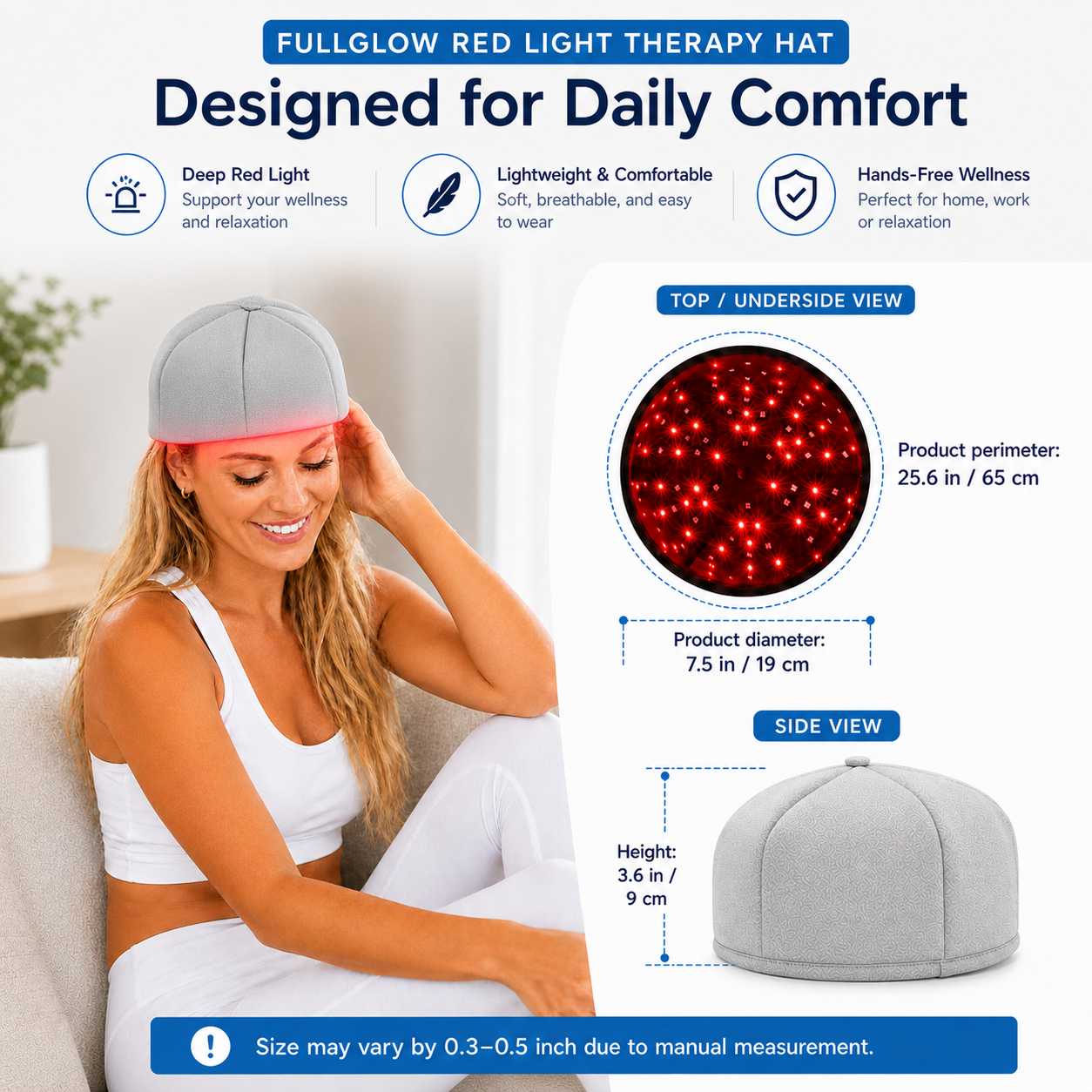 iReliev FullGlow Red and Near-Infrared Light Hat