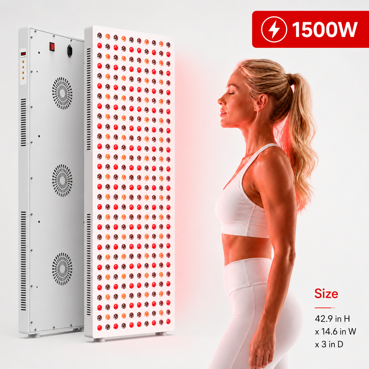 iReliev 1500W Full-Body Red and Near-Infrared Light Panel