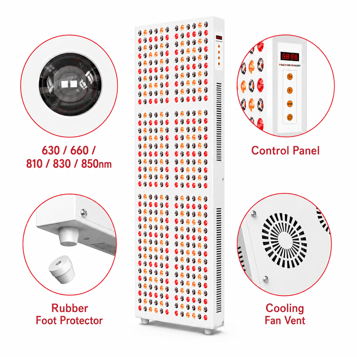 iReliev 2400W Full-Body Red and Near-Infrared Light Panel