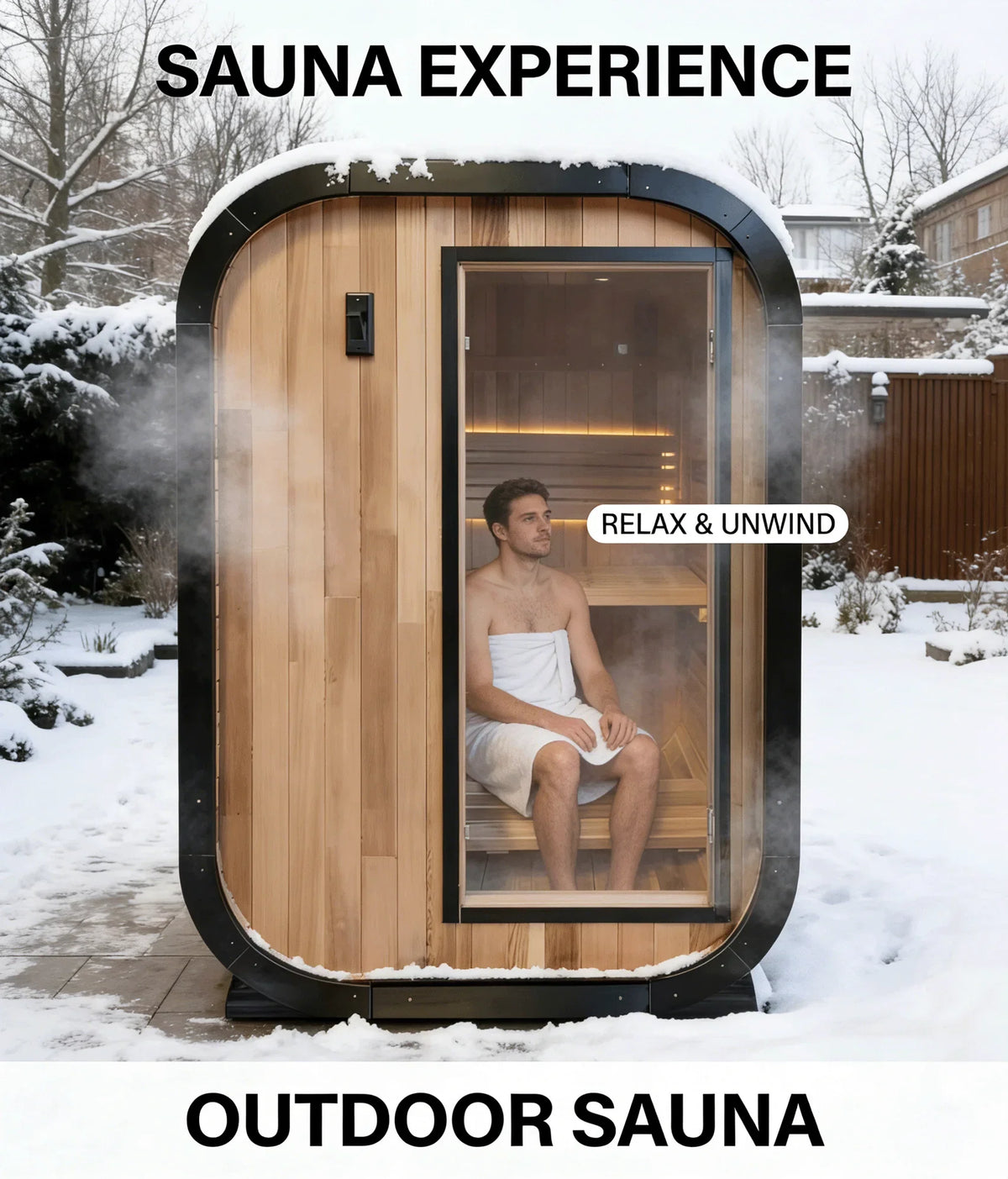 Panoramic Outdoor Sauna Rooms - Multiple Configurations Available