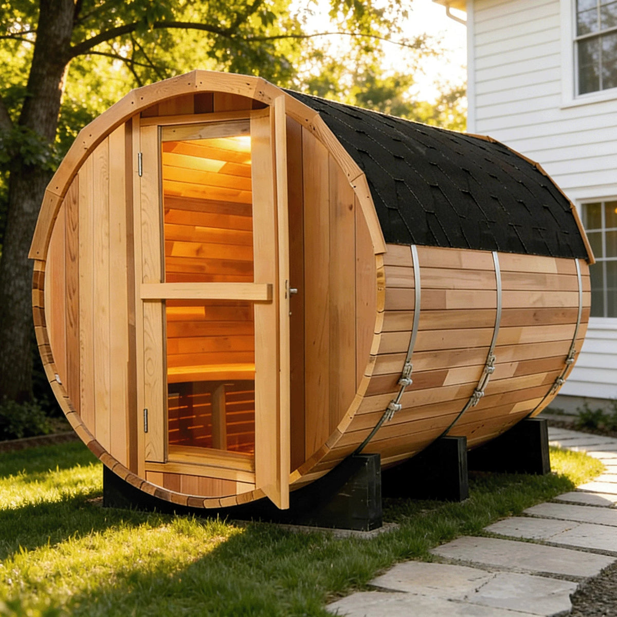 Panoramic Outdoor Sauna Rooms - Multiple Configurations Available