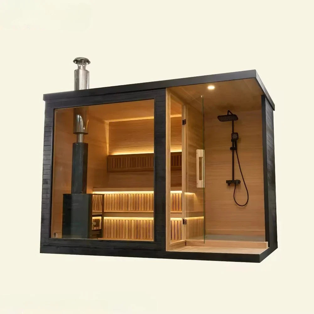 Panoramic Outdoor Sauna Rooms - Multiple Configurations Available