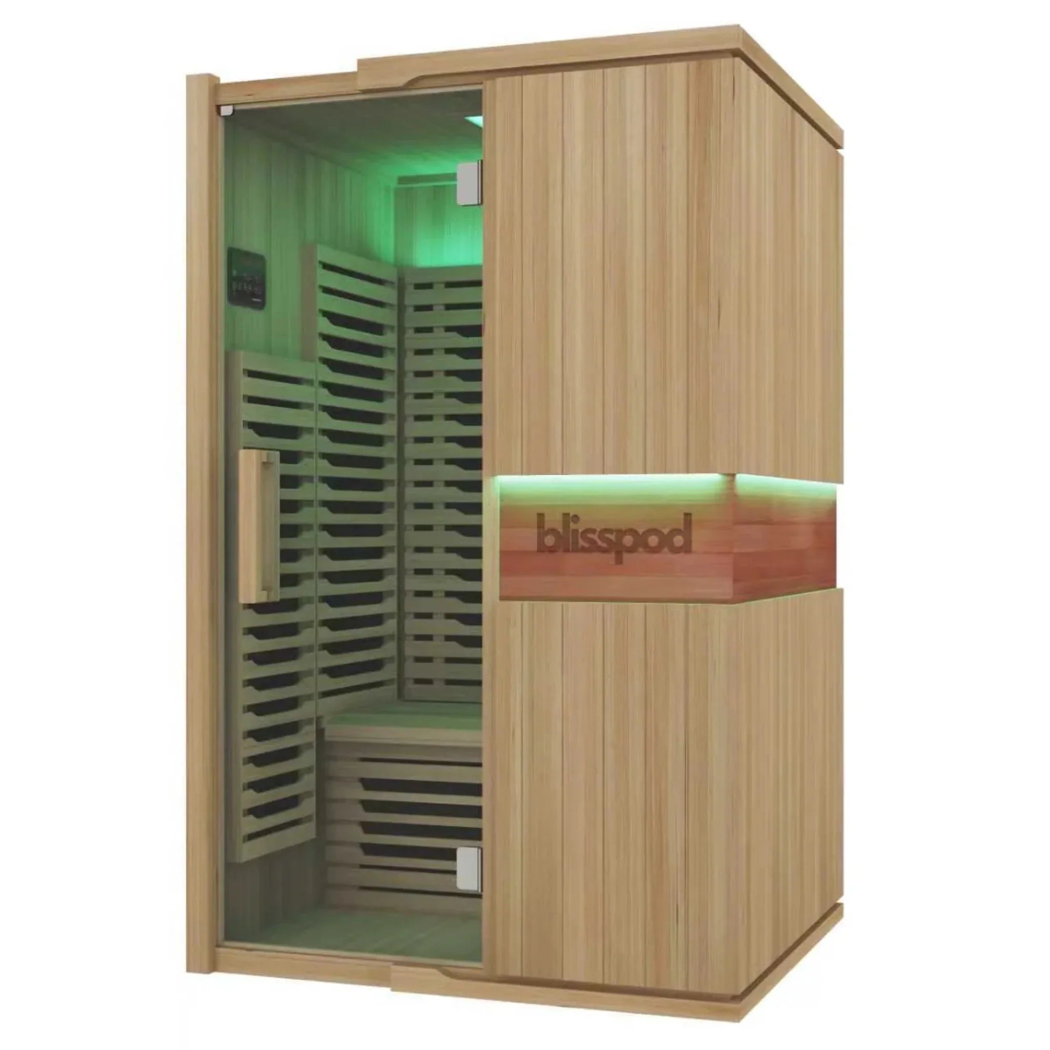 Infrared Sauna - Milano Series 2-Person (Full Spectrum + Red Light Heater)