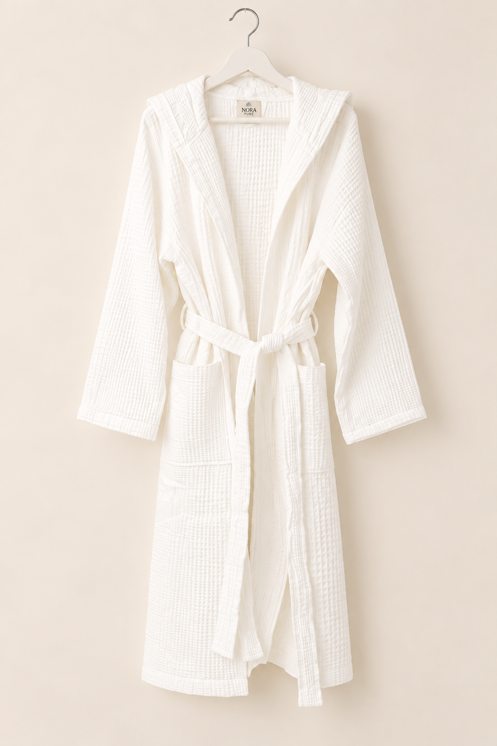 Waffle White Bathrobe