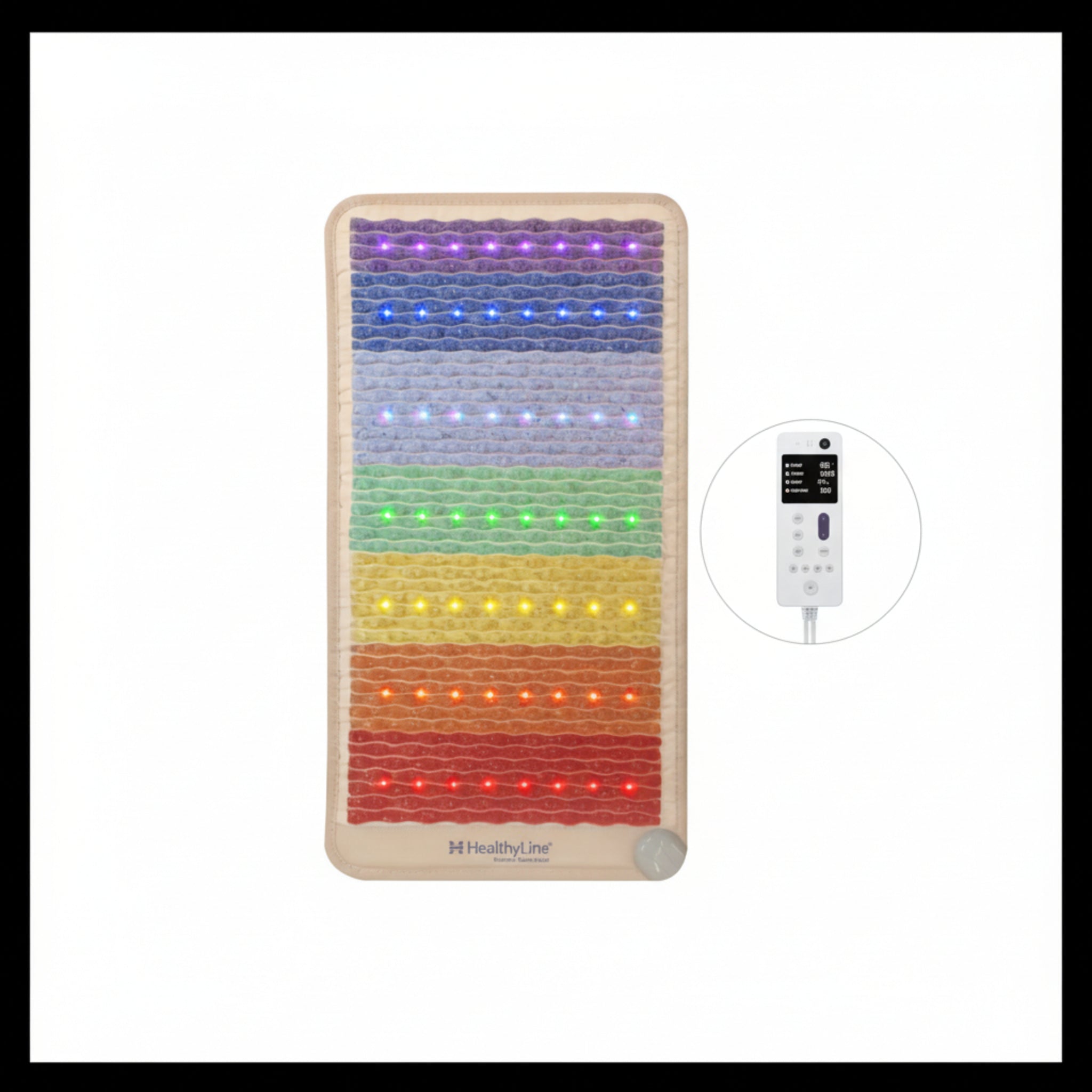 Rainbow Chakra PEMF Infrared Mat — Multi-Therapy Recovery System