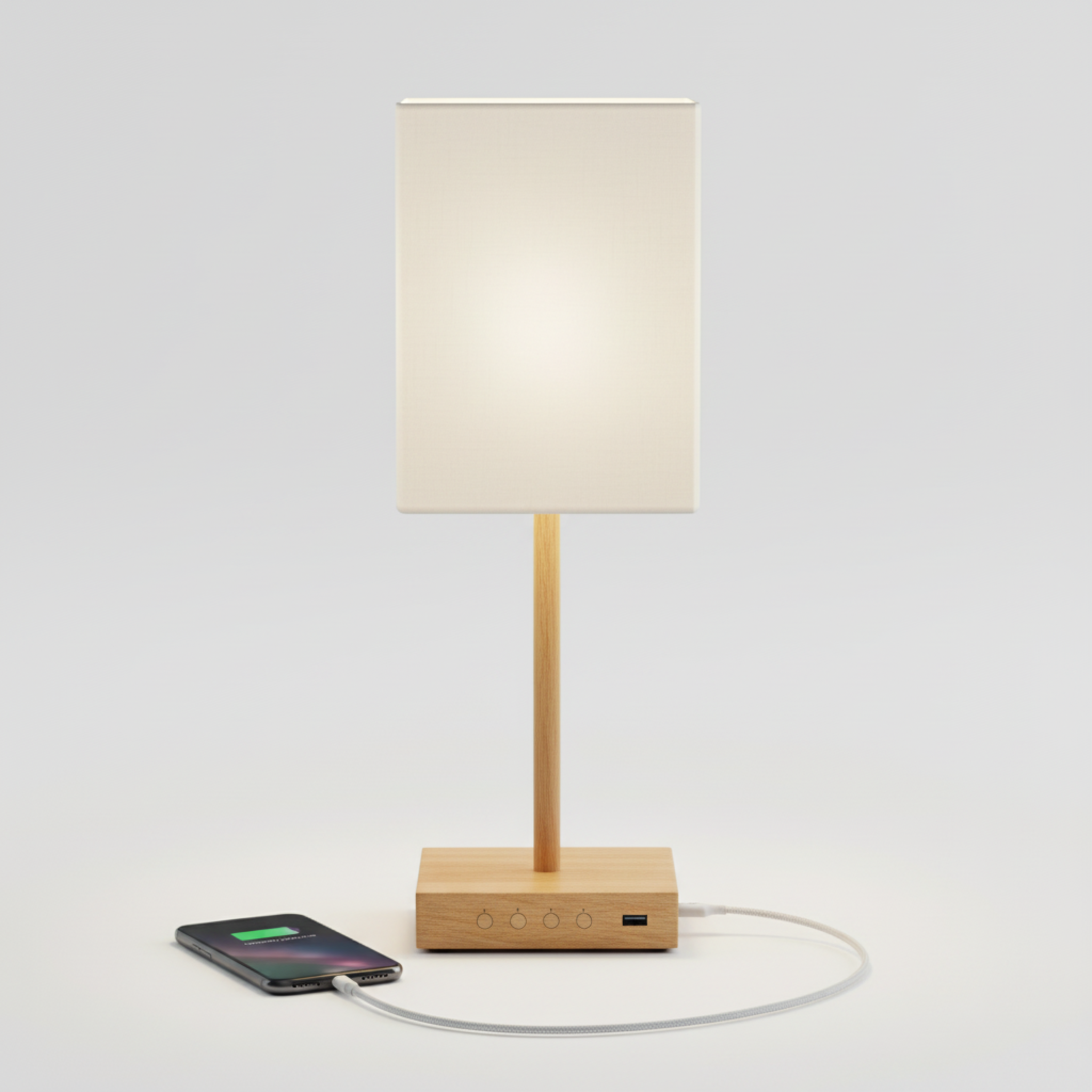 The Light Therapy Column — 10,000 Lux Full-Spectrum Lamp | 3 Color Temps | Remote | Light Wood
