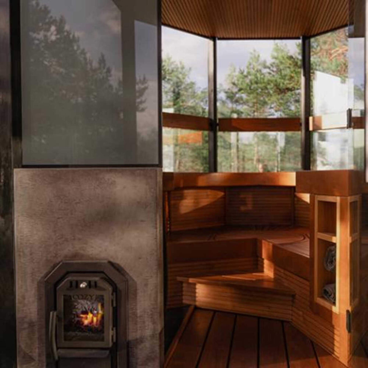 Cozy Heat SW Thru-Wall – Wood-Burning Sauna Stove | 12 kW & 18 kW