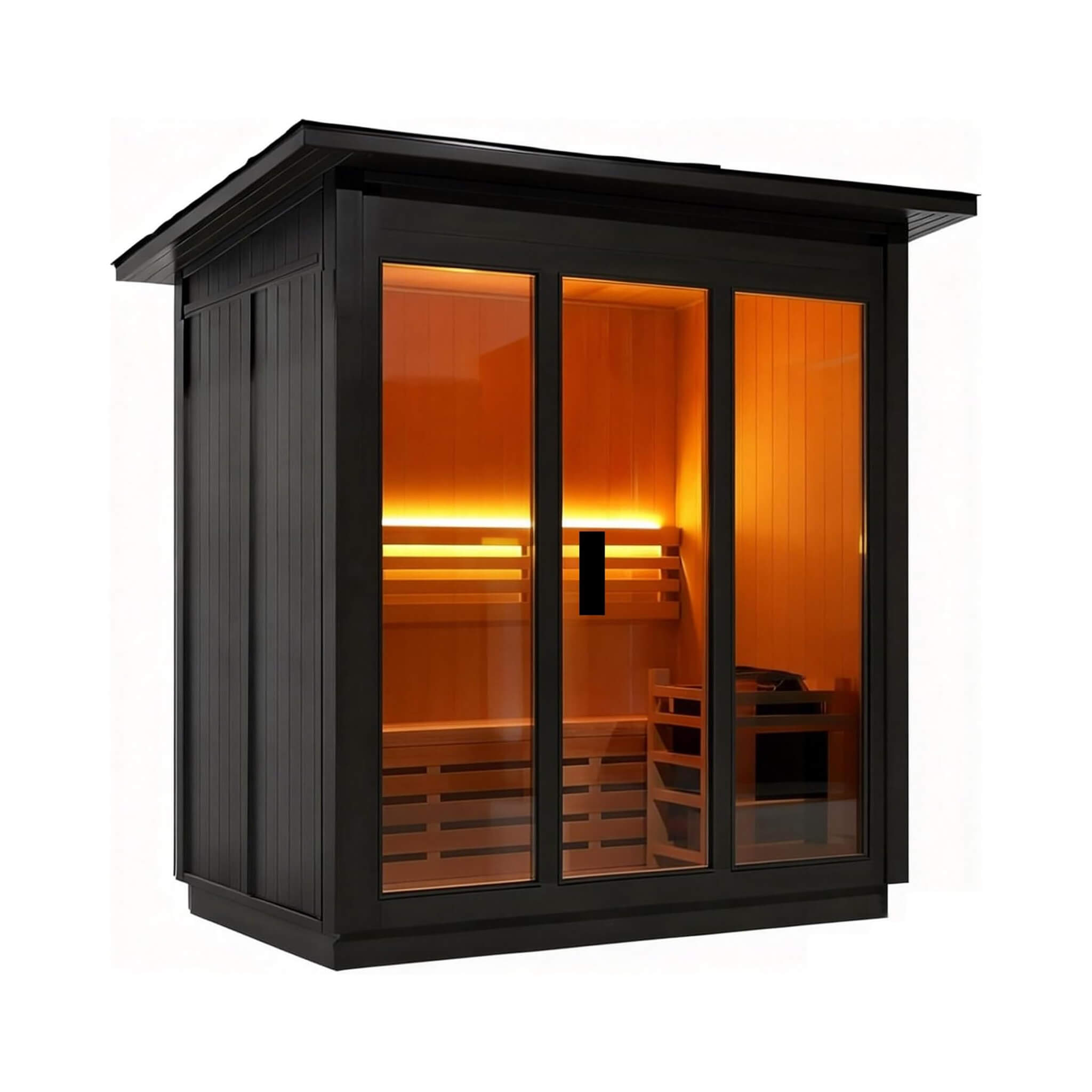 Custom 8-Person Canadian Hemlock Outdoor Sauna