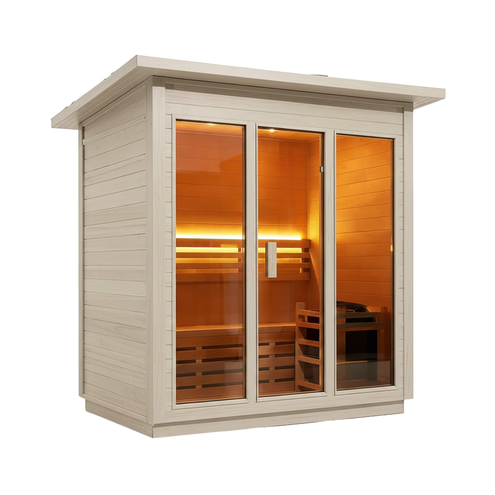 Custom 8-Person Spruce Outdoor Sauna