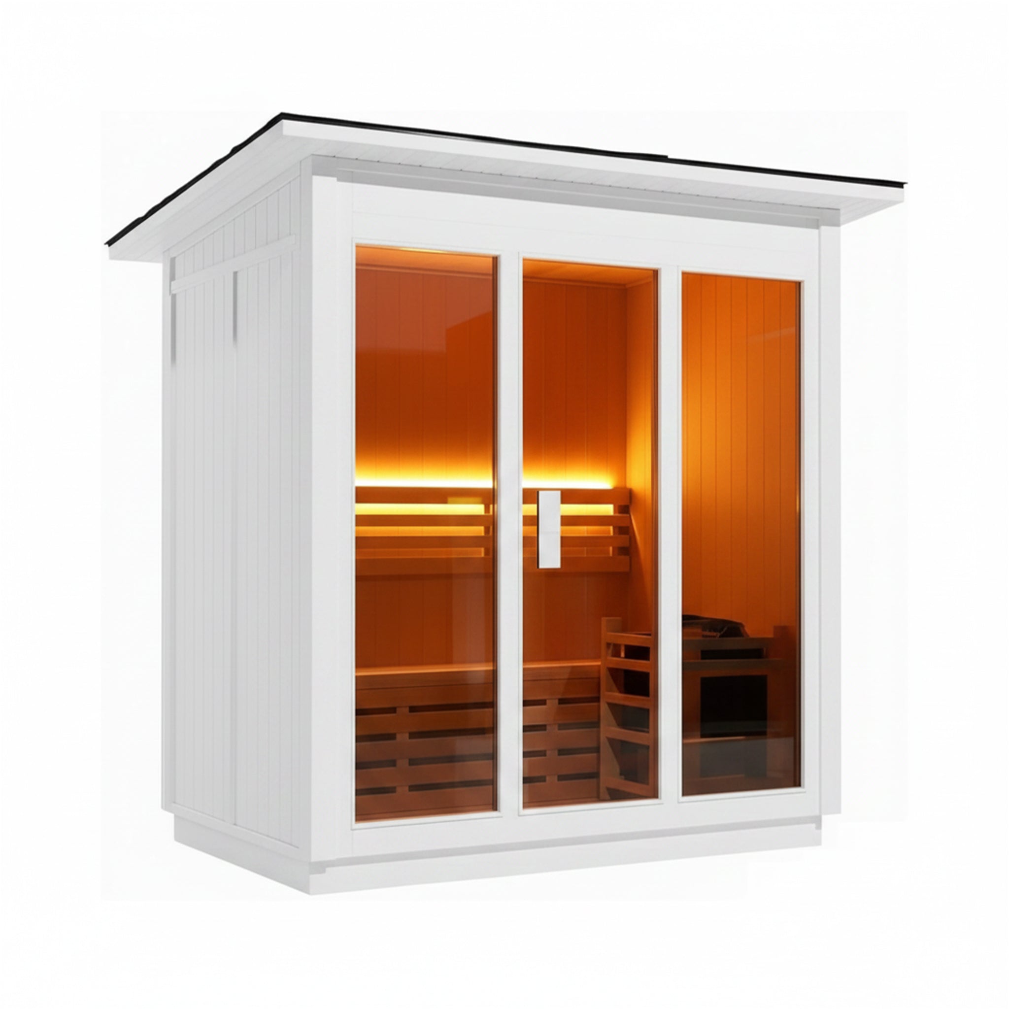 Custom 8-Person Spruce Outdoor Sauna
