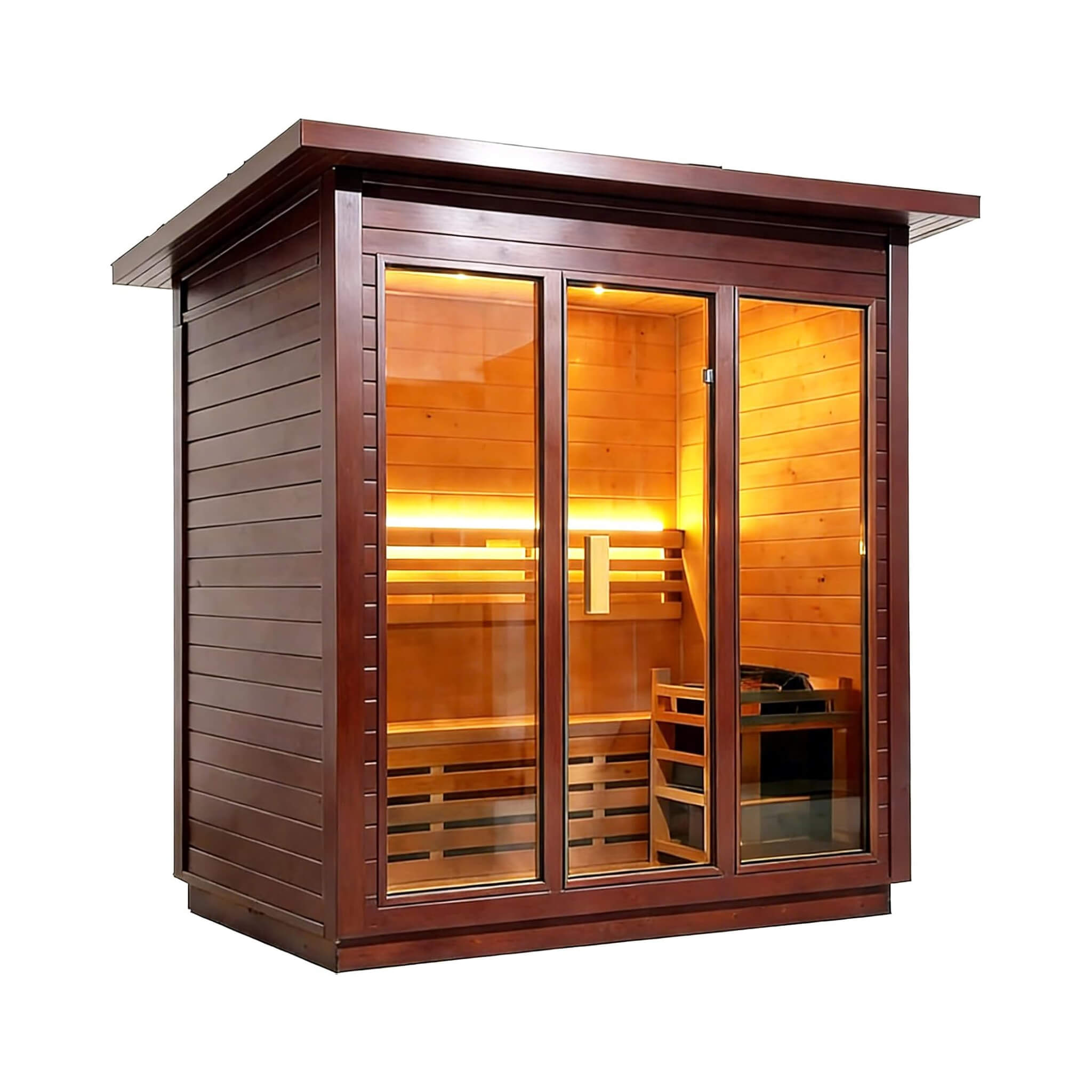 Custom 4-Person Canadian Red Cedar Outdoor Sauna