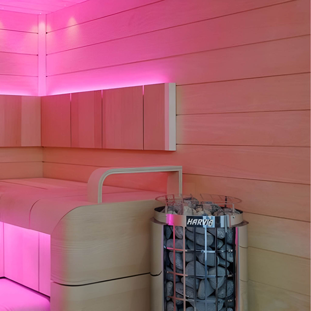 Harvia Cilindro Modern Steel Pillar Style Sauna Heater W/ Sauna Stones [PC60/80/90]