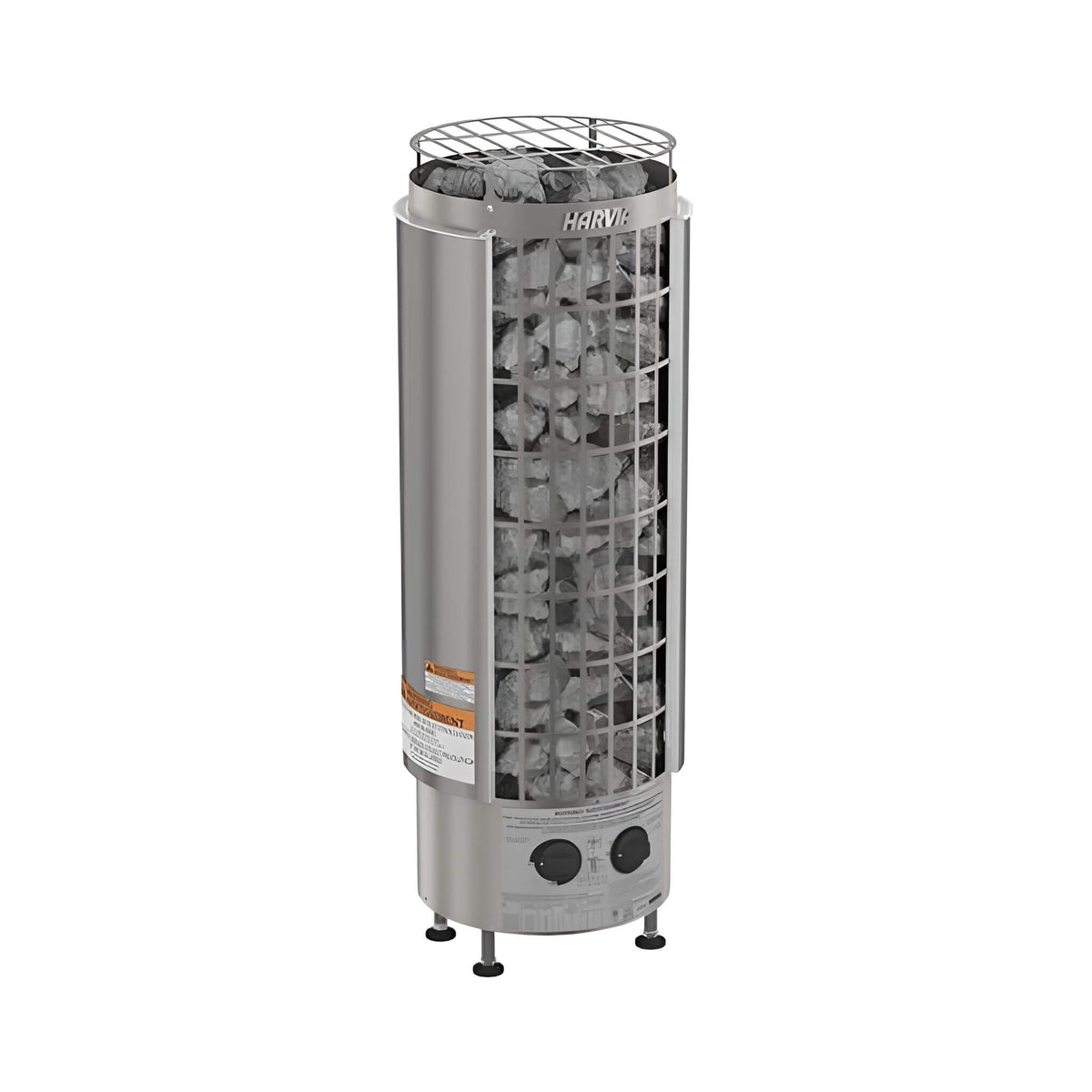 Harvia Cilindro Modern Steel Pillar Style Sauna Heater W/ Sauna Stones [PC60/80/90]