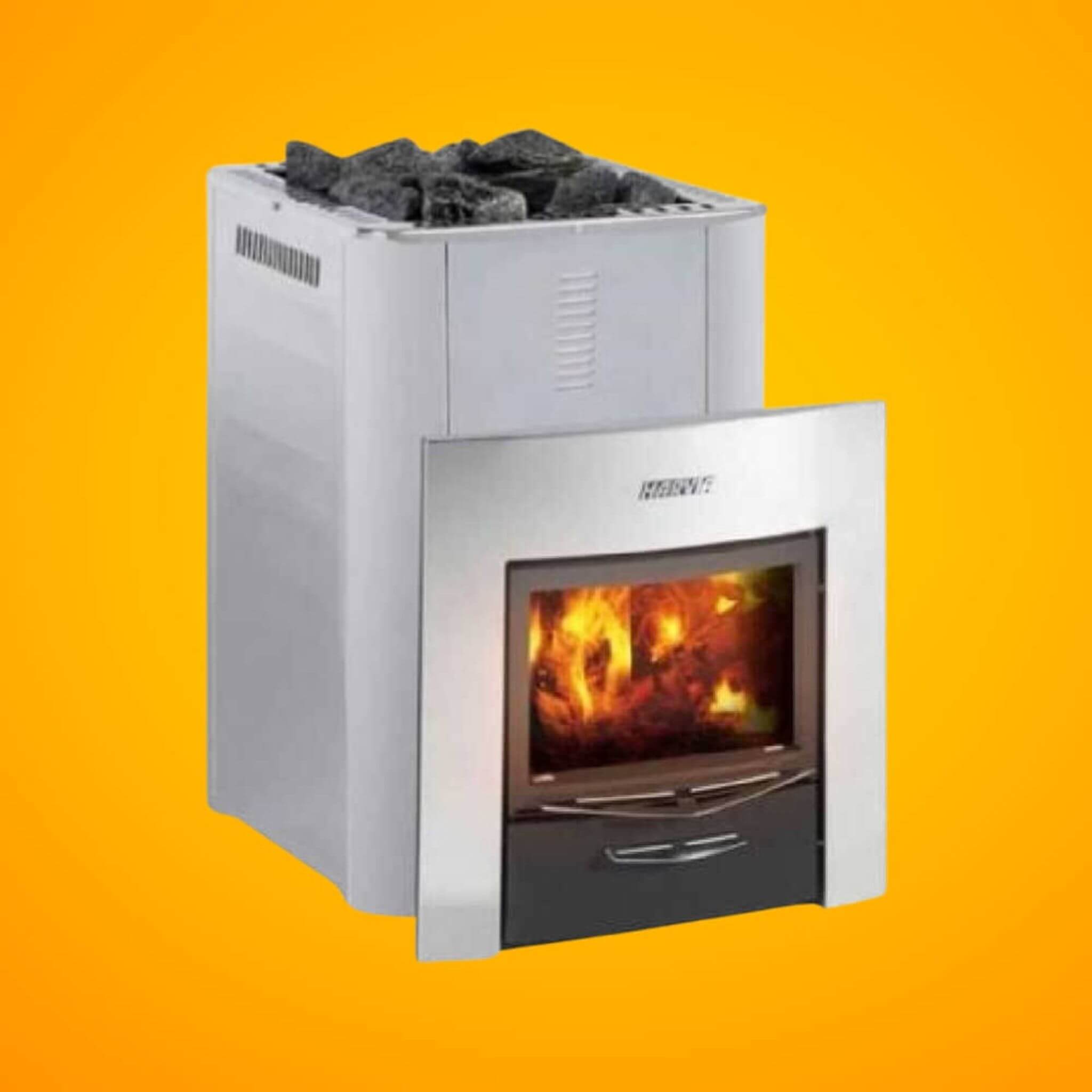 Harvia Duo Series Stainless-Steel Wood-Burning Sauna Stove