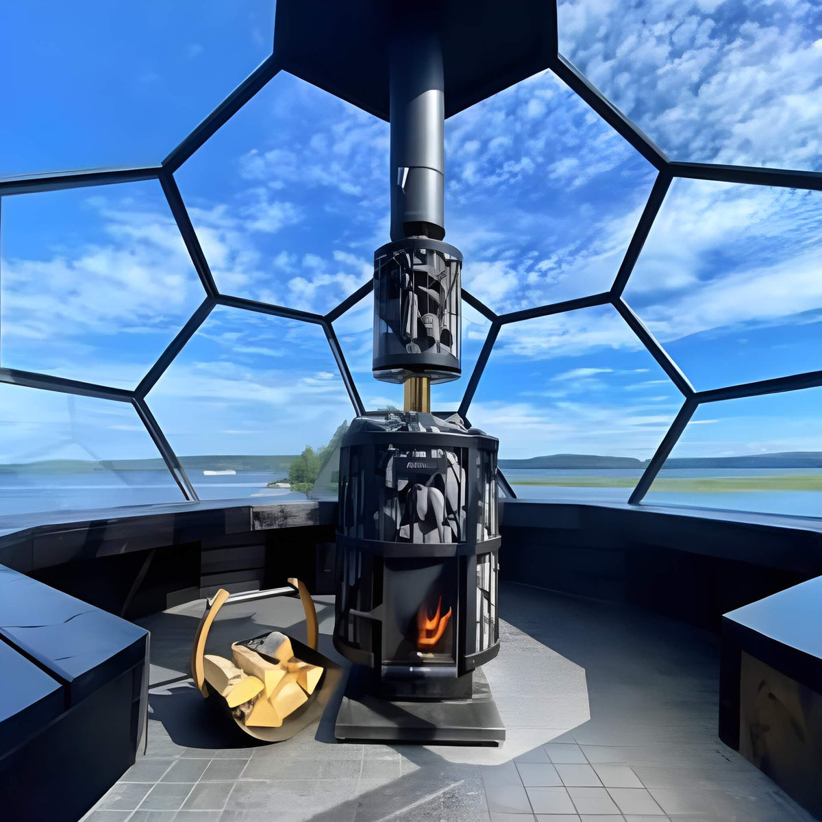 Harvia GreenFlame Legend 240 Wood-Burning Sauna Stove