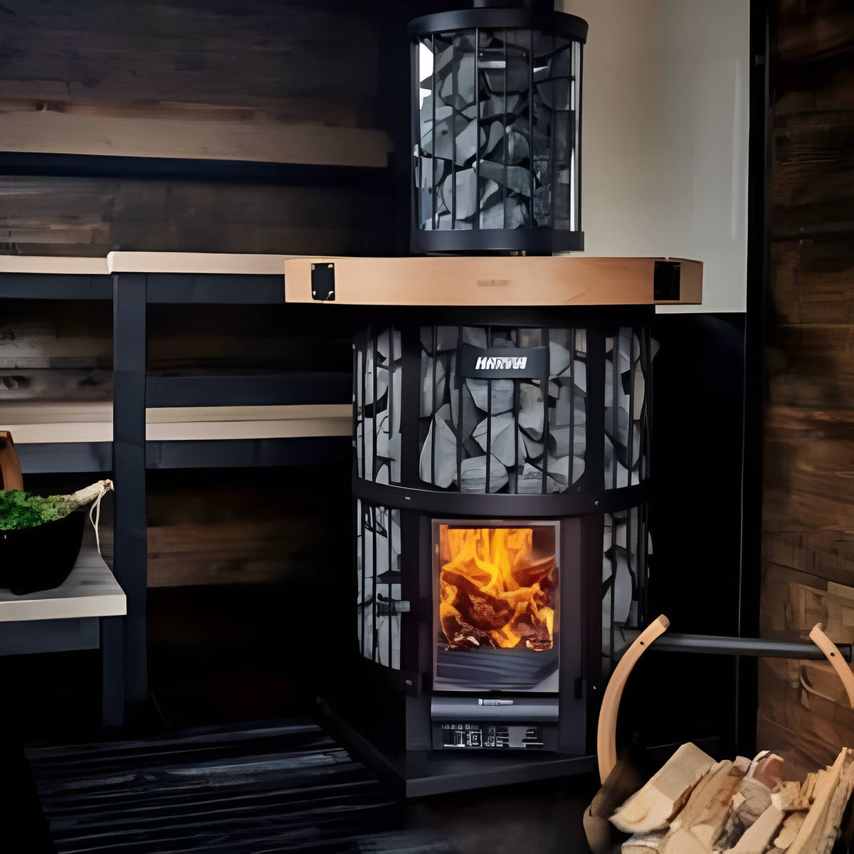 Harvia GreenFlame Legend 240 Wood-Burning Sauna Stove