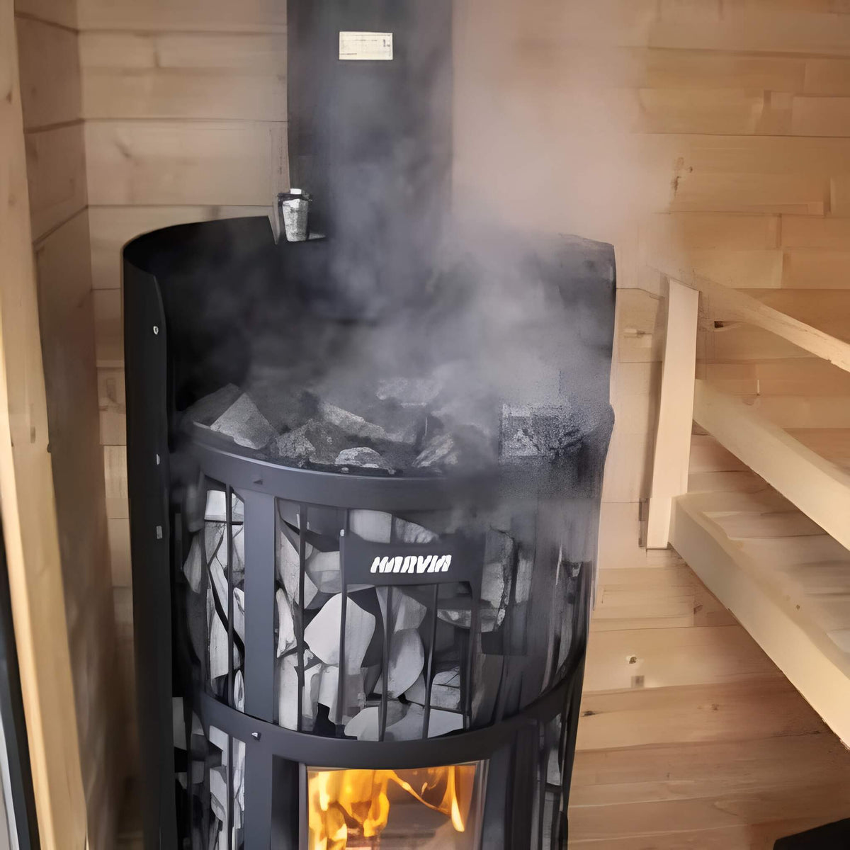 Harvia GreenFlame Legend 240 Wood-Burning Sauna Stove