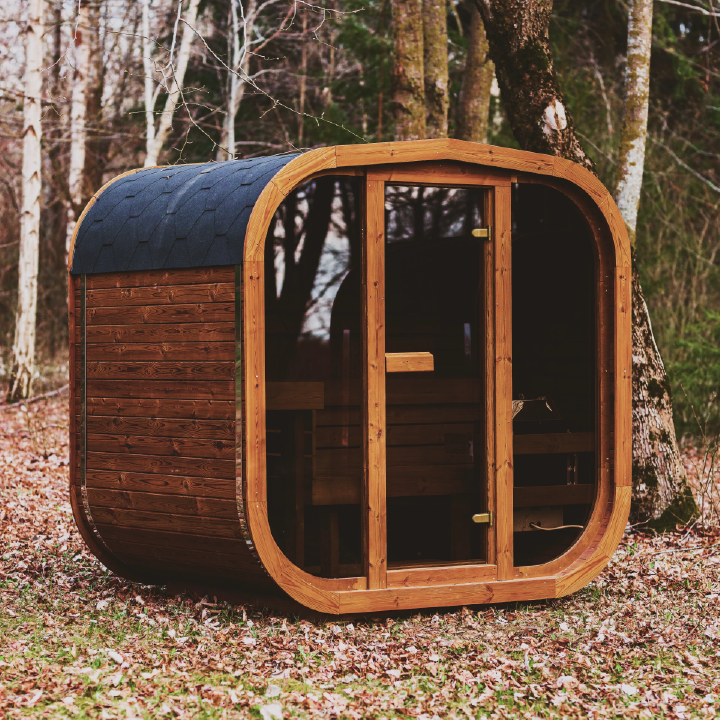 Outdoor Sauna — Mande MW20 Series (ThermoWood Luxury Backyard Sauna)