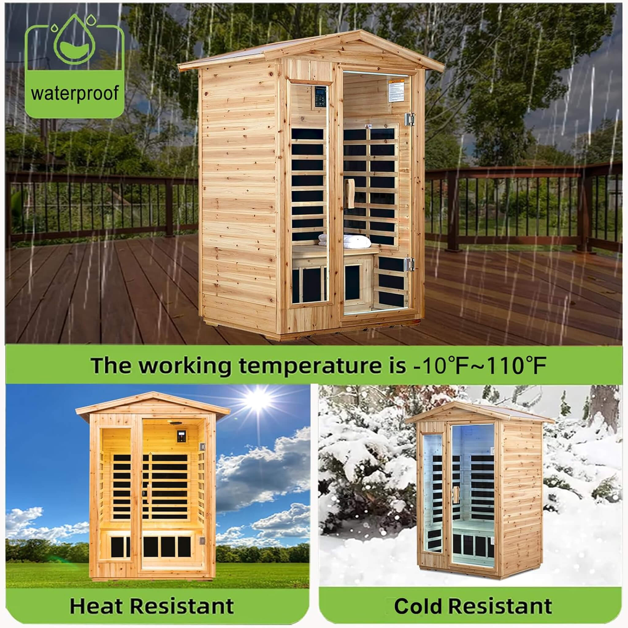Thermora Zorin 2-Person Low-EMF Far-Infrared Sauna