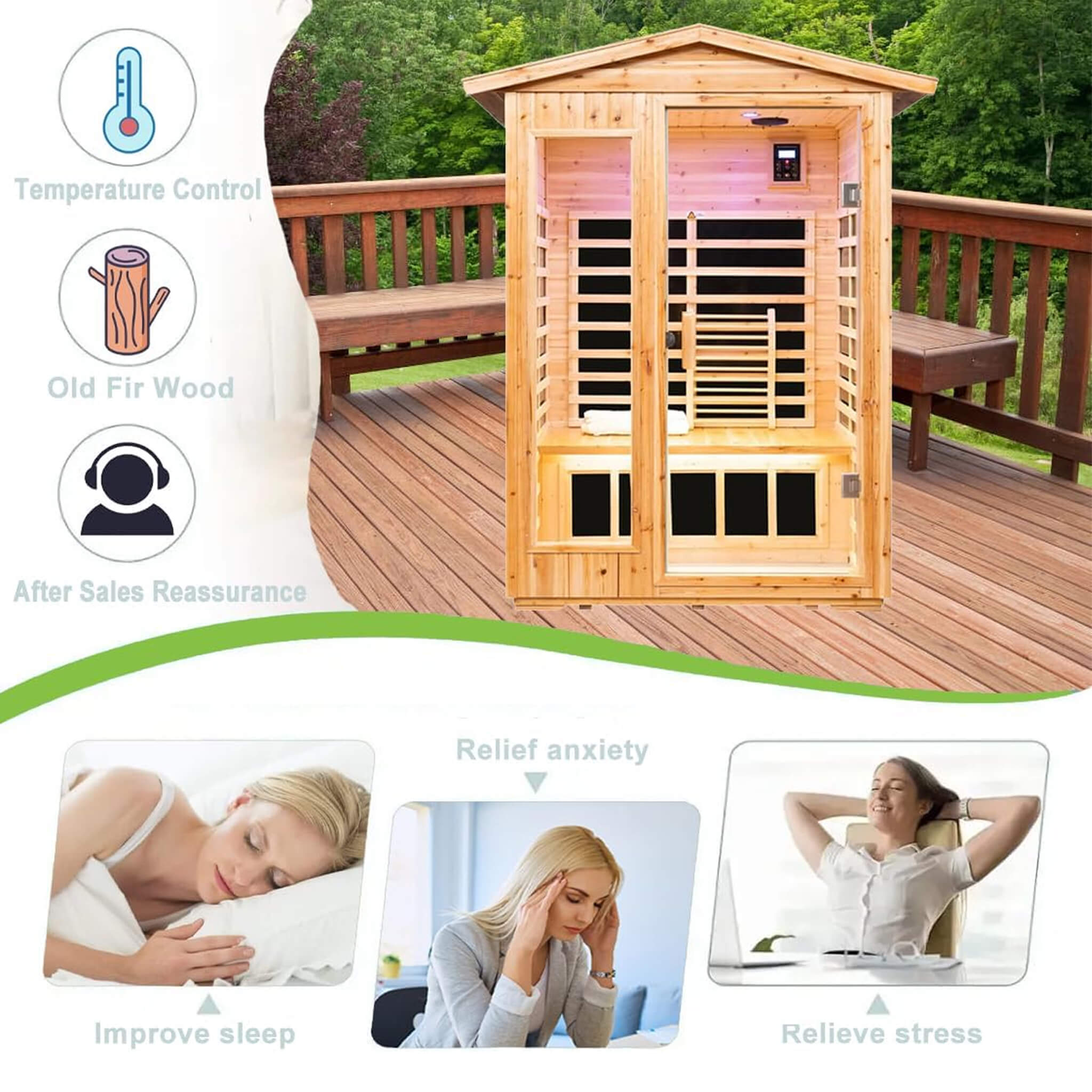 Thermora Zorin 2-Person Low-EMF Far-Infrared Sauna