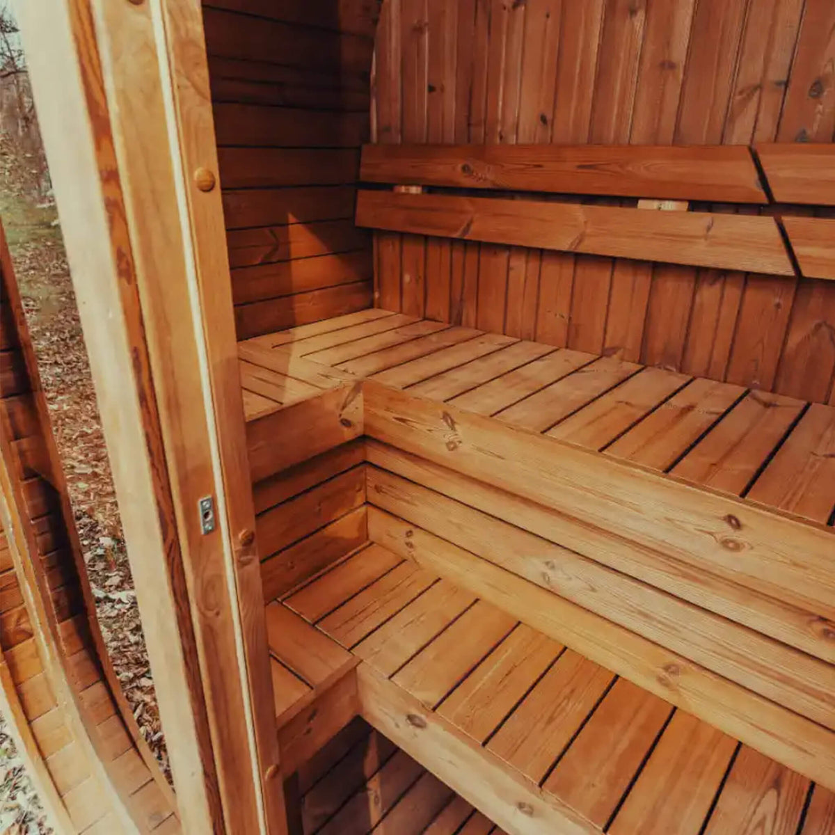 Premium 3-Person Outdoor Scandinavian ThermoWood Cube Sauna Kit