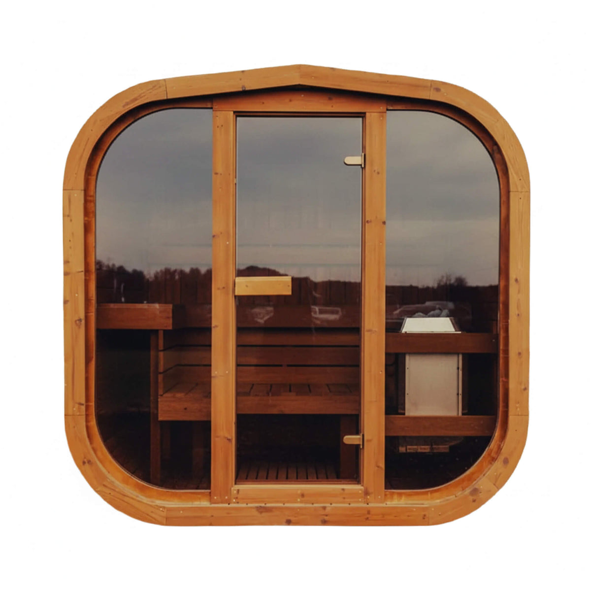 Premium 3-Person Outdoor Scandinavian ThermoWood Cube Sauna Kit