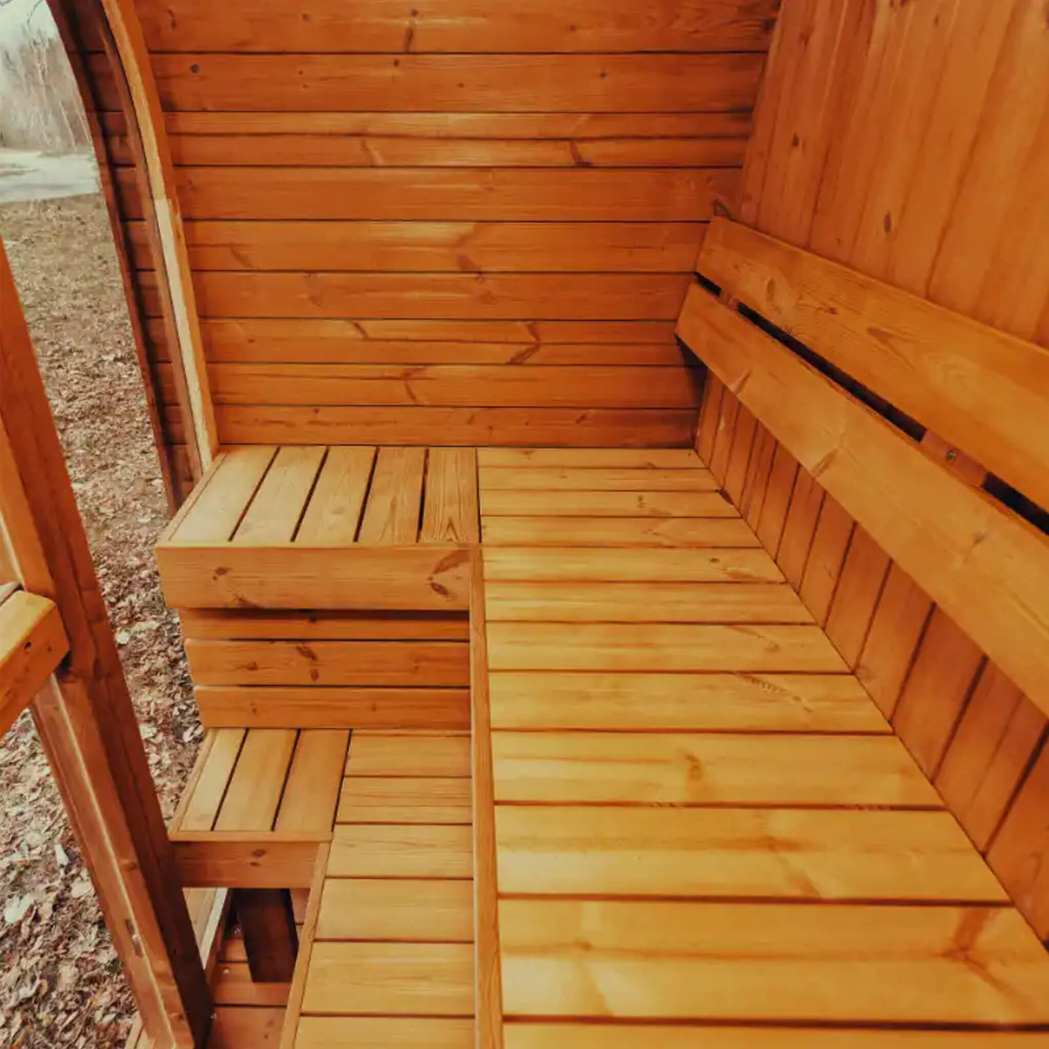 Premium 3-Person Outdoor Scandinavian ThermoWood Cube Sauna Kit