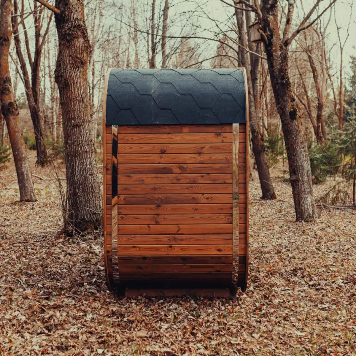 Premium 3-Person Outdoor Scandinavian ThermoWood Cube Sauna Kit