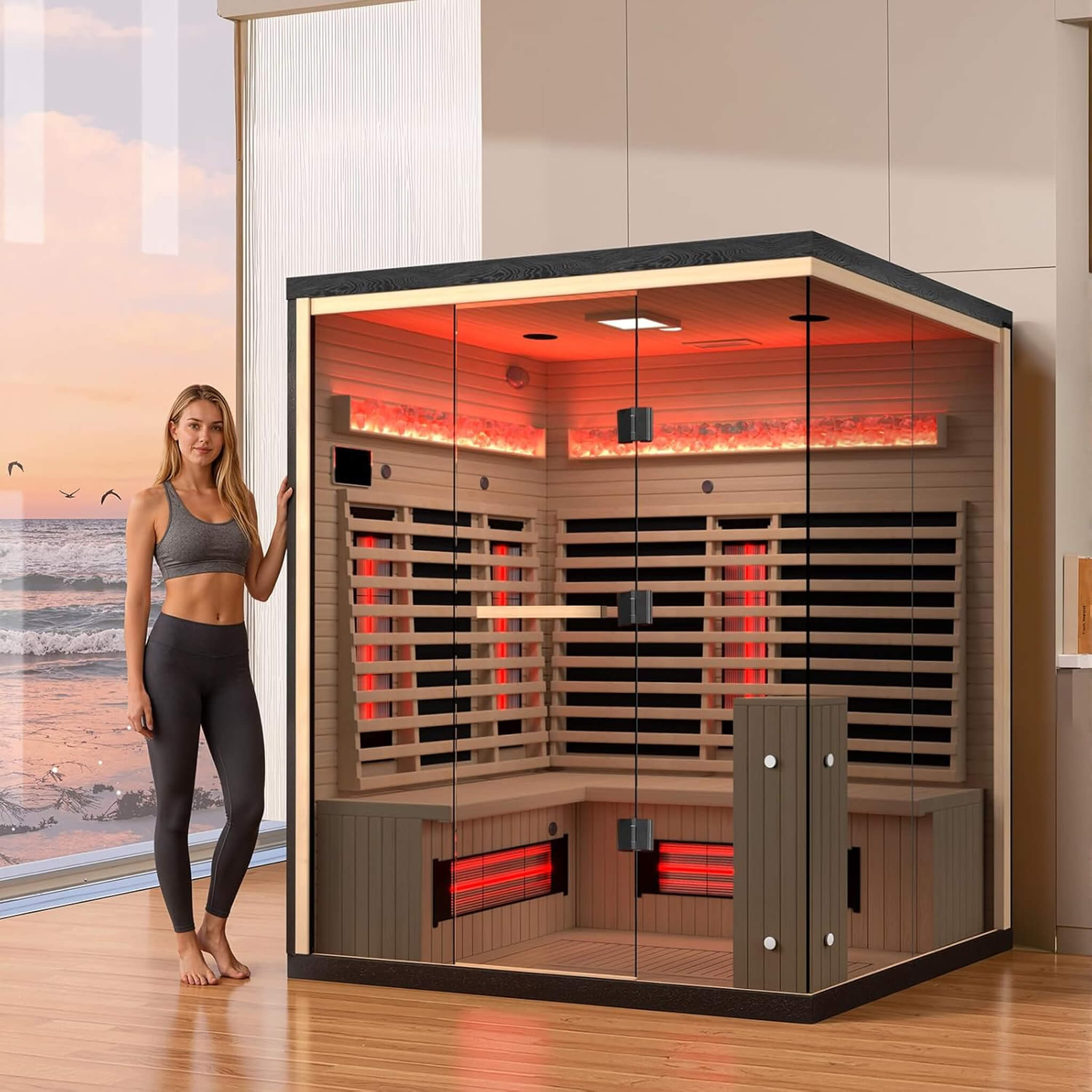 Rövia Ember 4-Person Full-Spectrum Infrared Sauna