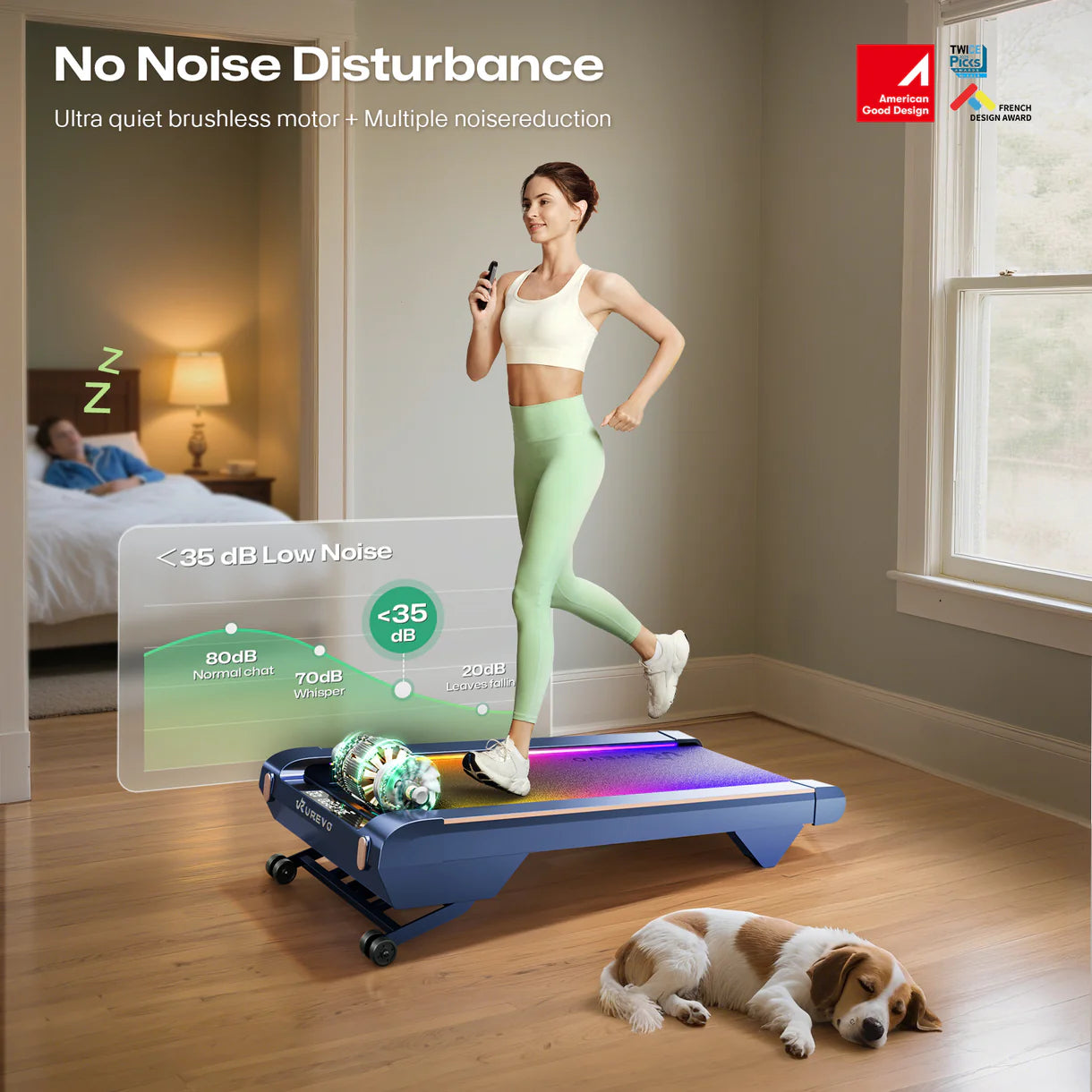 UREVO CyberPad AI-Powered Walking Pad With Dynamic Incline