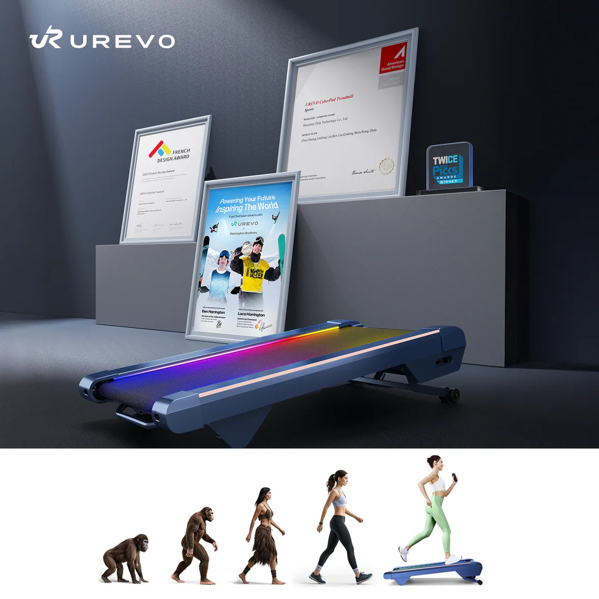 UREVO CyberPad AI-Powered Walking Pad With Dynamic Incline