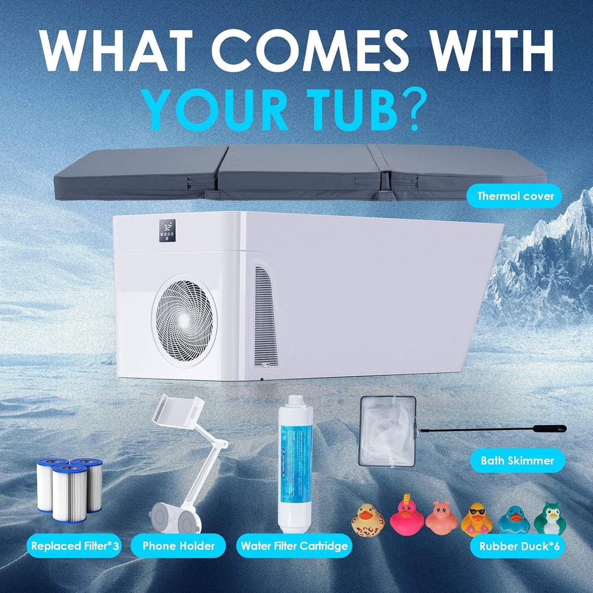 Smart Cold Plunge Tub with Chiller – All-in-One App-Controlled Ice Bath