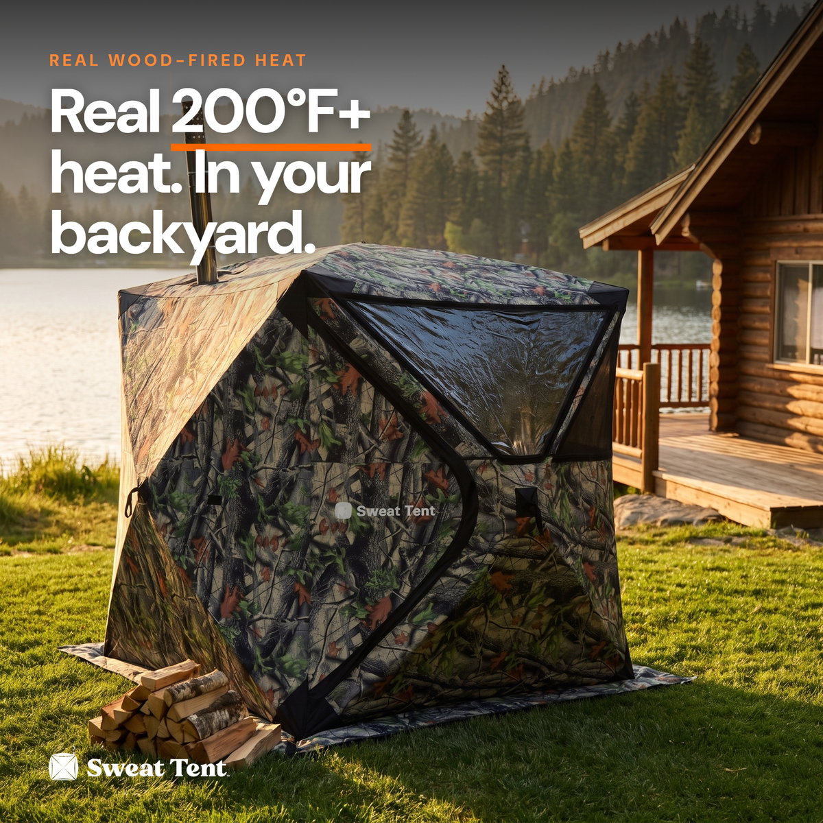 Sweat Tent Portable Outdoor Sauna — Pro-Bundle Large Camo