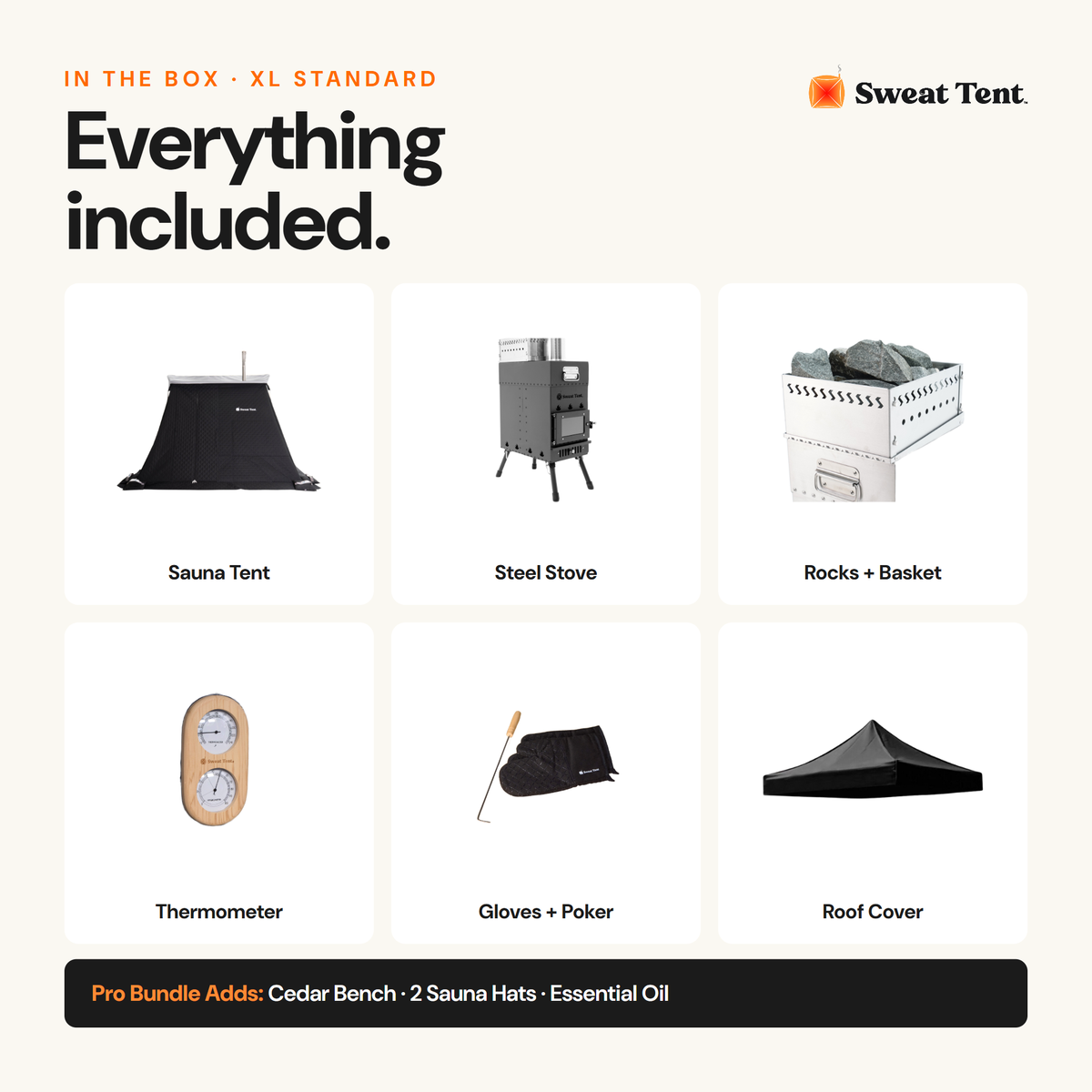 Sweat Tent Portable Outdoor Sauna — Black XL