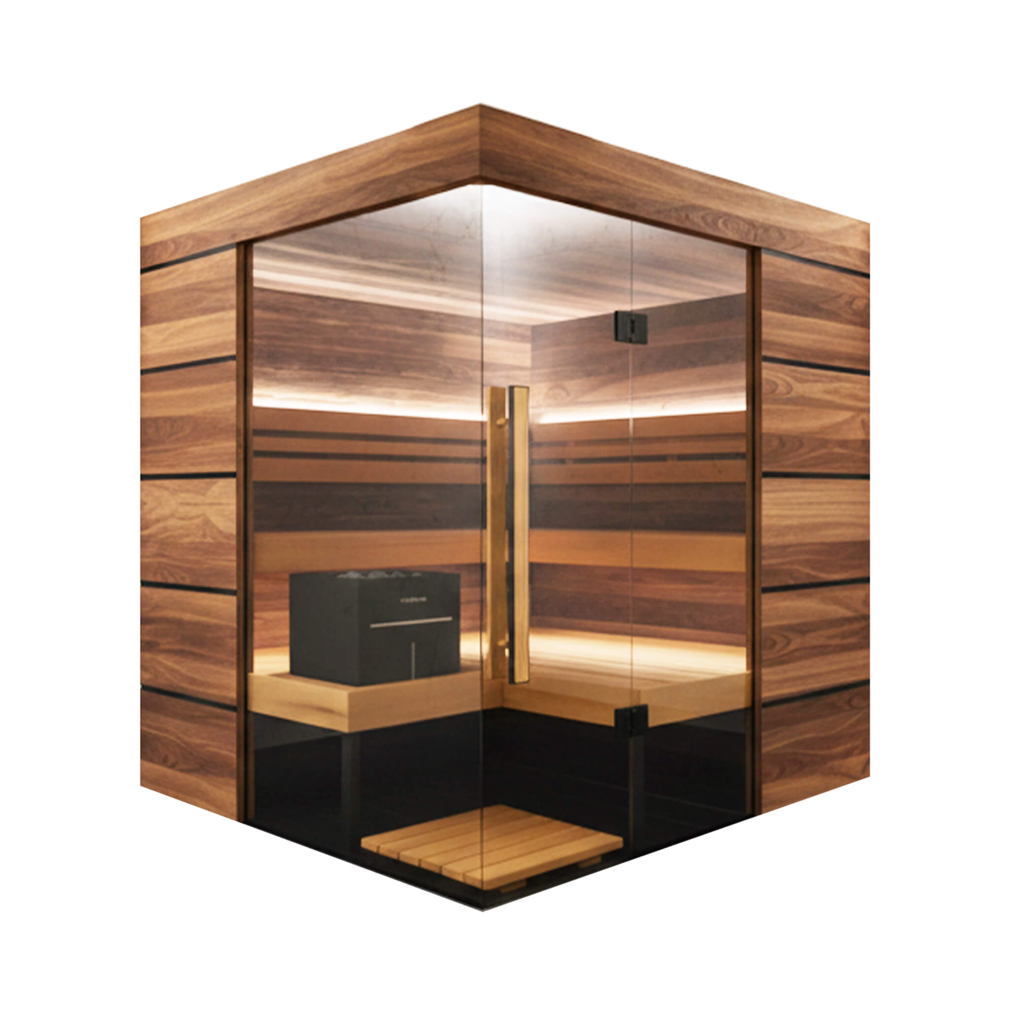 ThermaSol Astra Sauna Cabin - Corner Glass Design (4-Person)