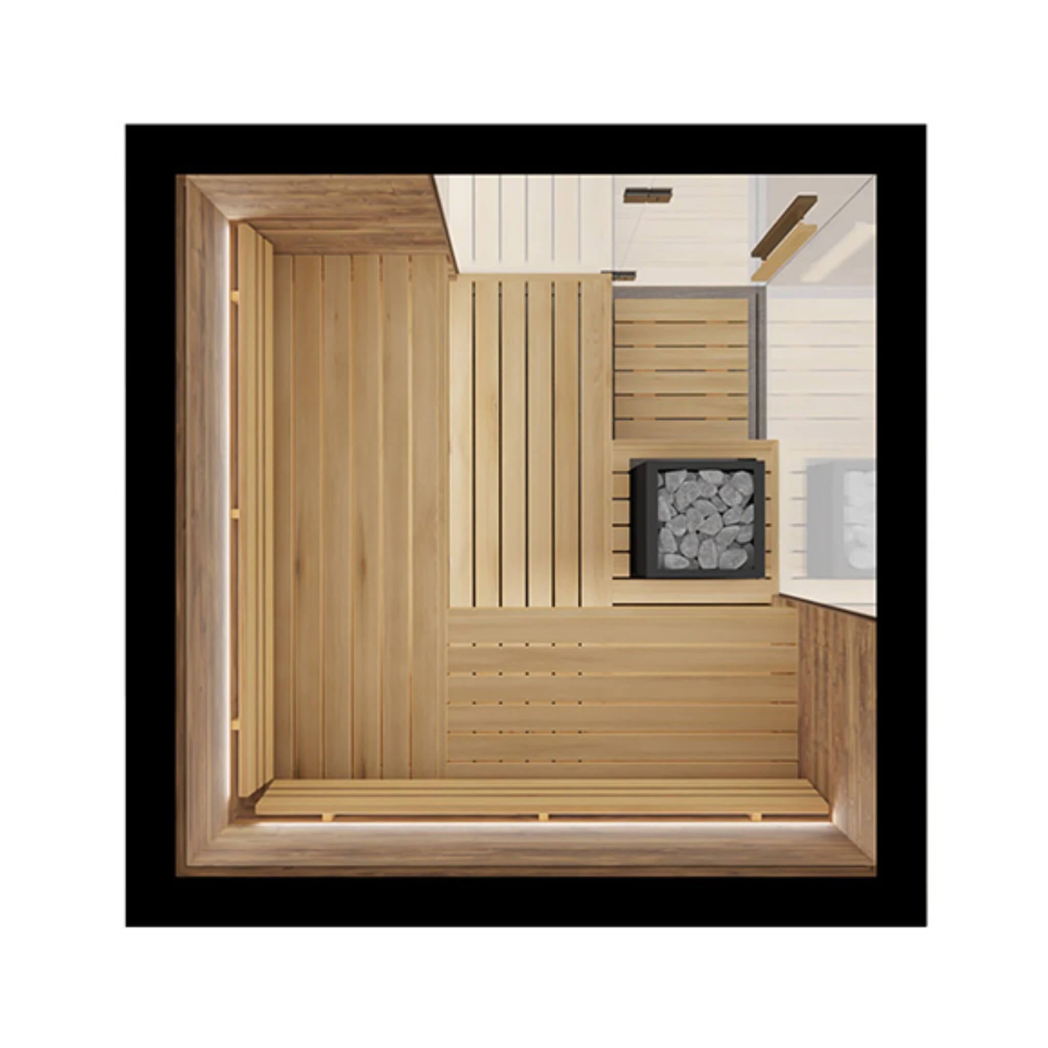 ThermaSol Astra Sauna Cabin - Corner Glass Design (4-Person)