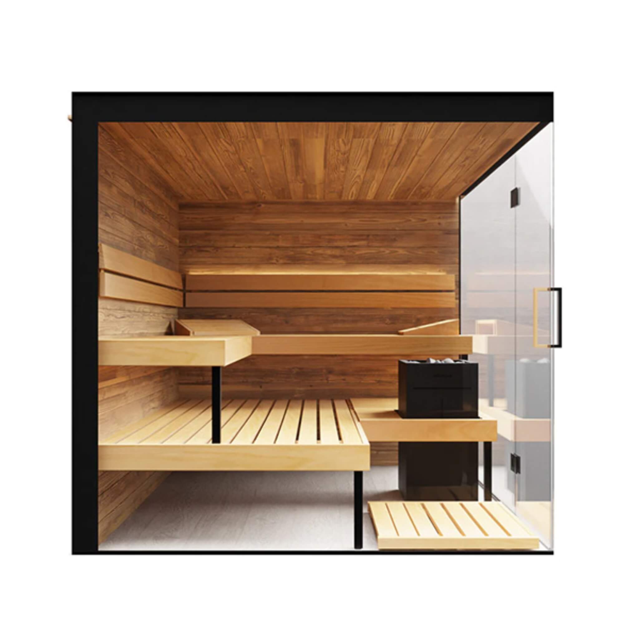 ThermaSol Lumaria Indoor Sauna Cabin - Glass Front Luxury Sauna (Up to 5-Person)